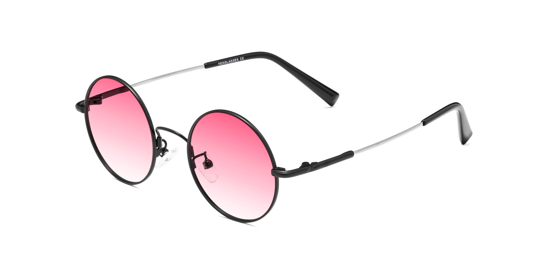 Angle of Melo in Black with Pink Gradient Lenses