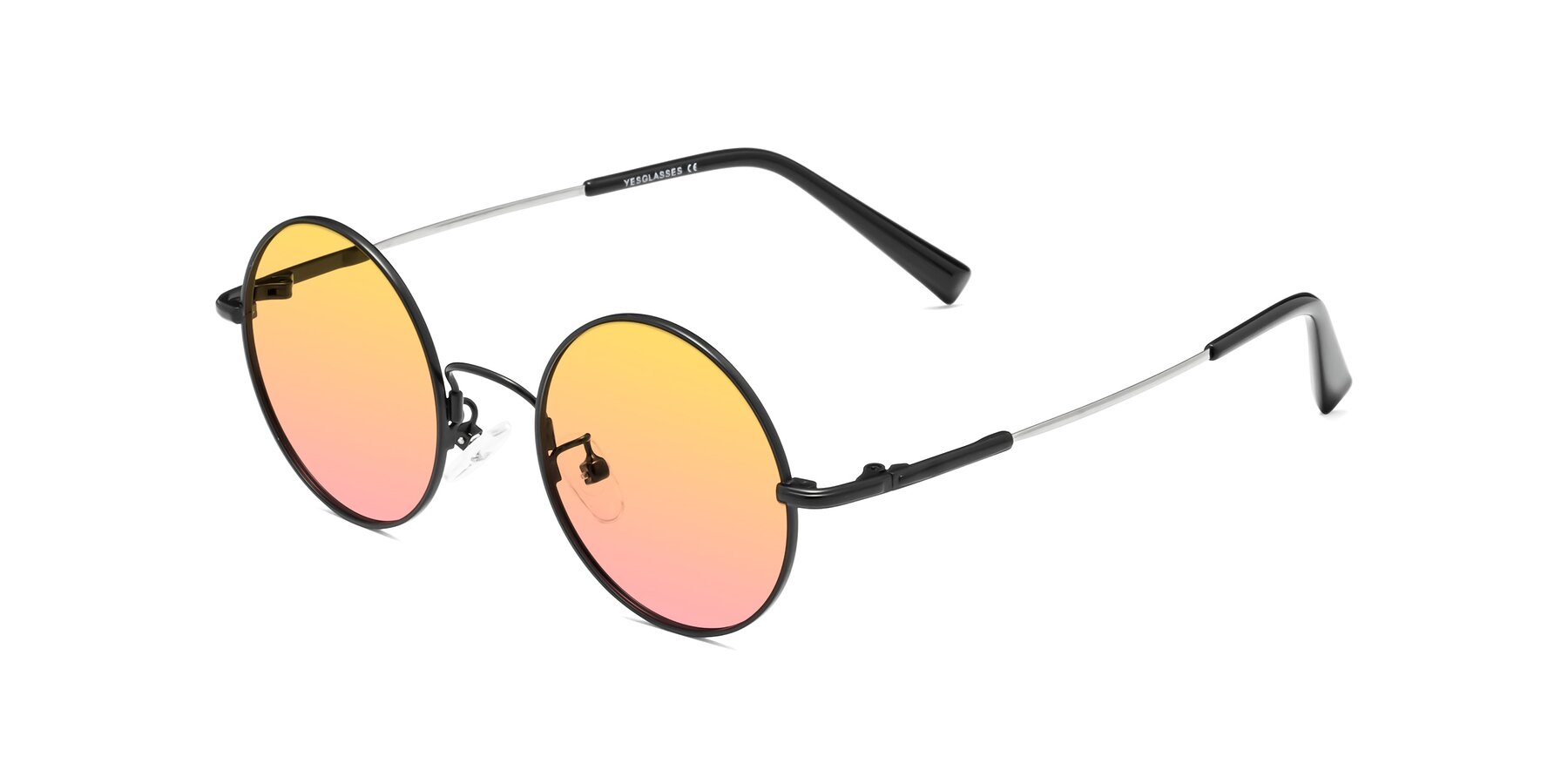 Angle of Melo in Black with Yellow / Pink Gradient Lenses