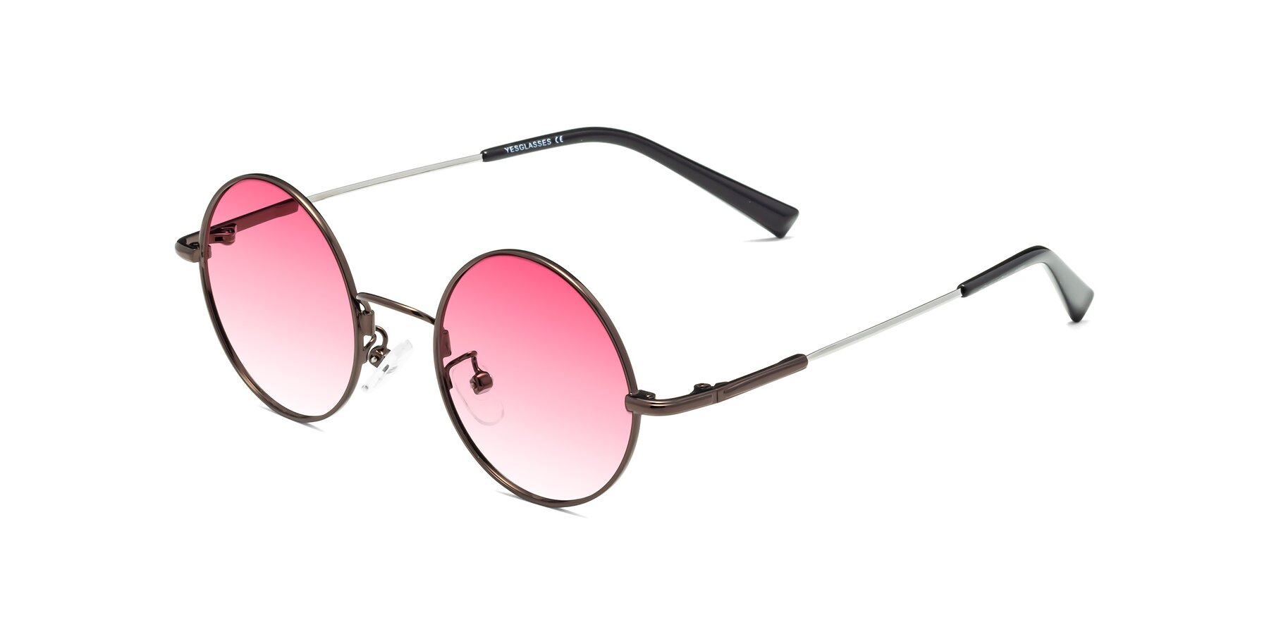 Angle of Melo in Coffee with Pink Gradient Lenses