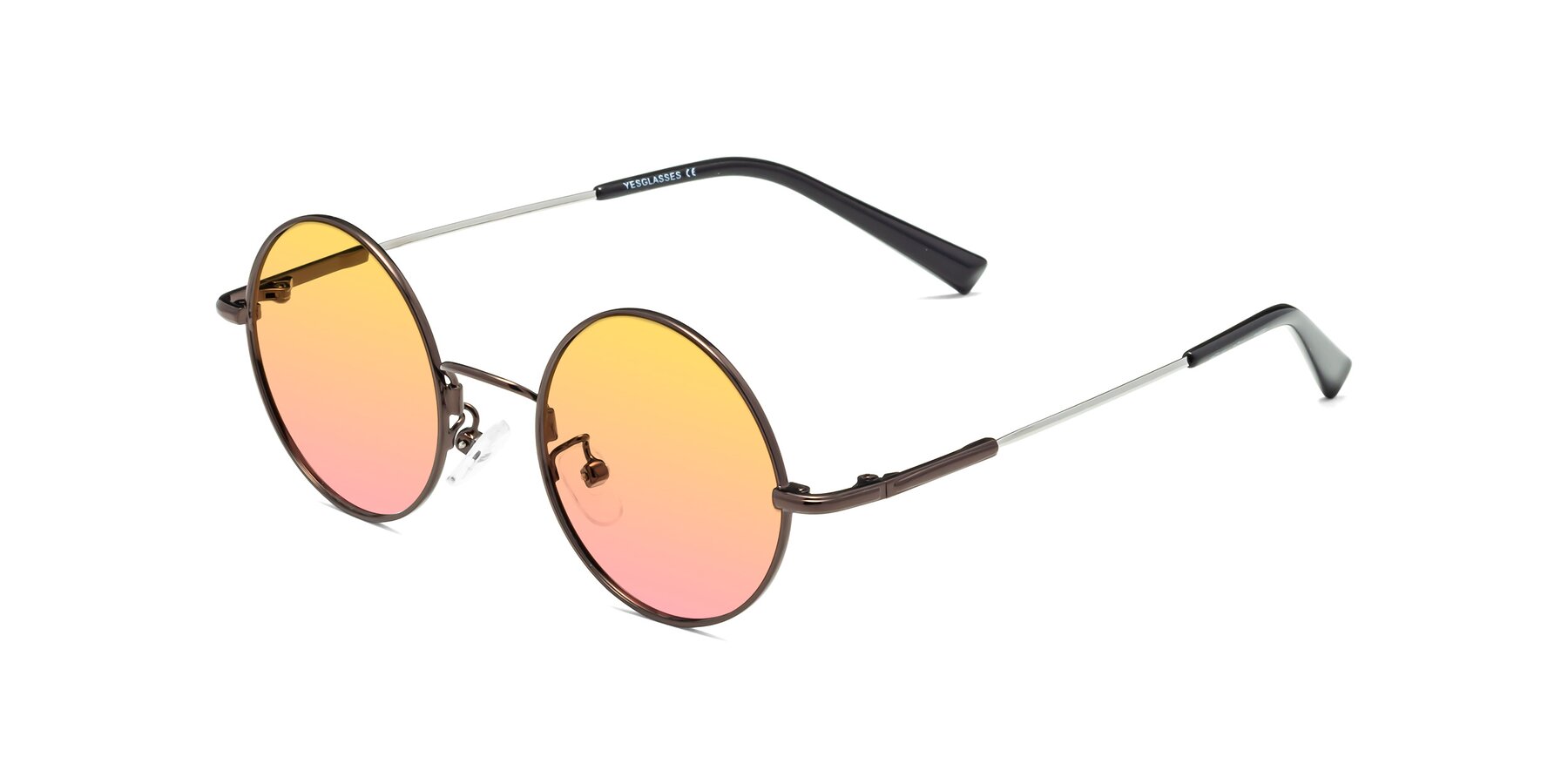 Angle of Melo in Coffee with Yellow / Pink Gradient Lenses