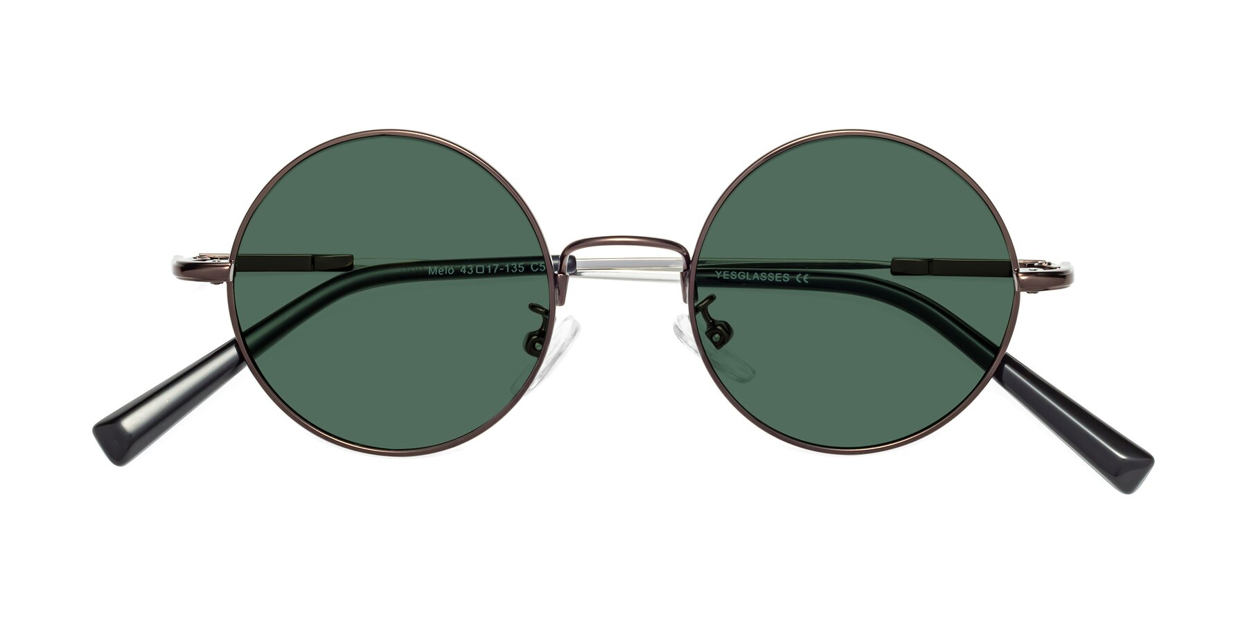 Folded Front of Melo in Coffee with Green Polarized Lenses