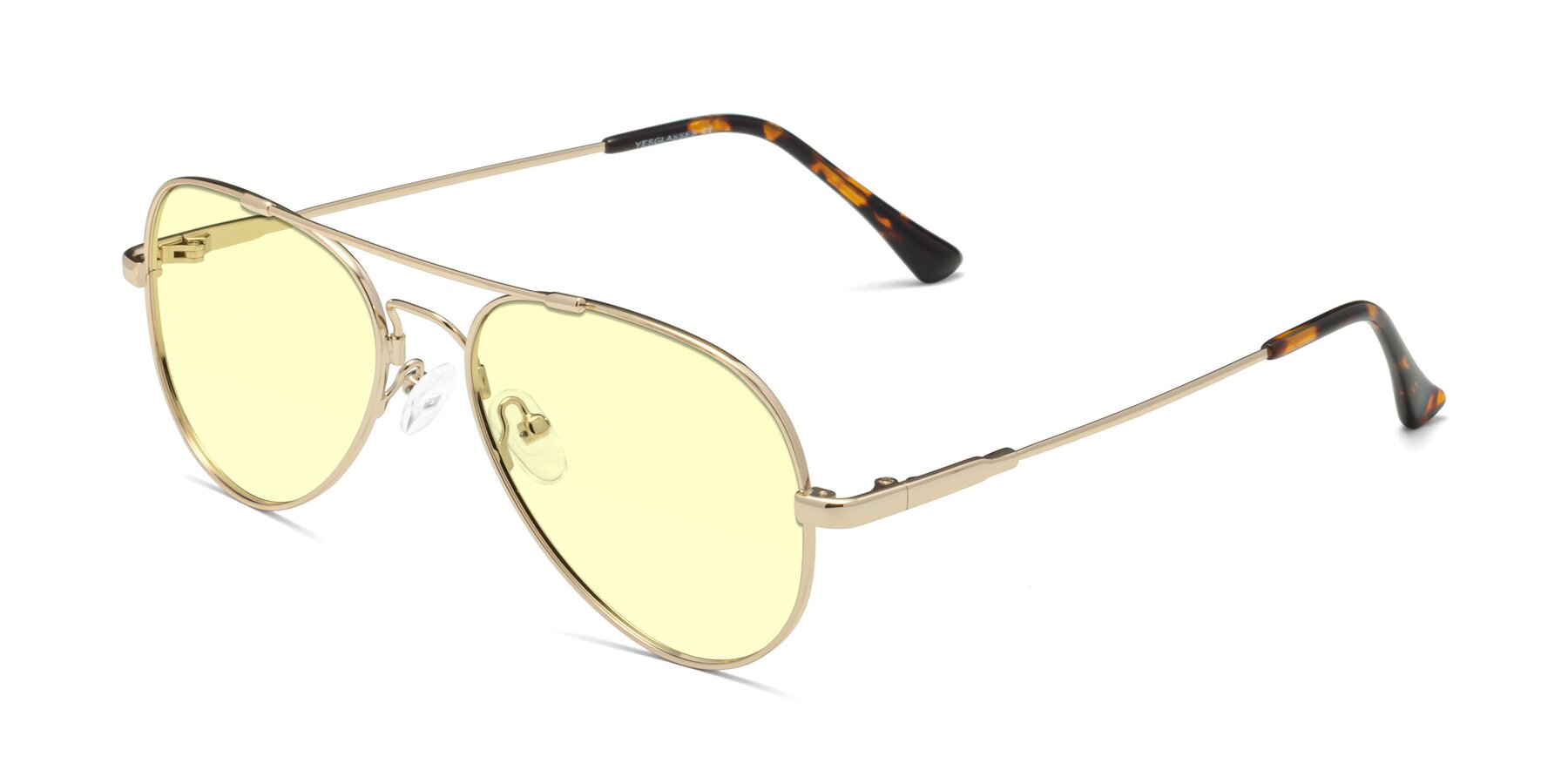 Angle of Dawn in Gold with Light Yellow Tinted Lenses