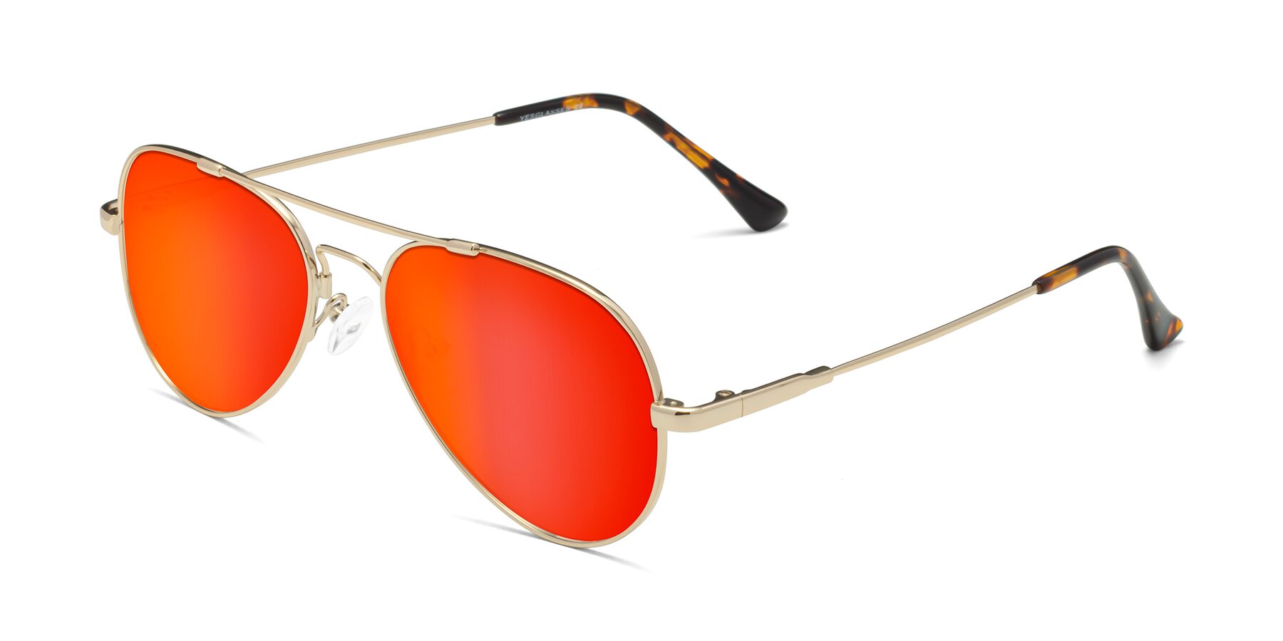 Angle of Dawn in Gold with Red Gold Mirrored Lenses