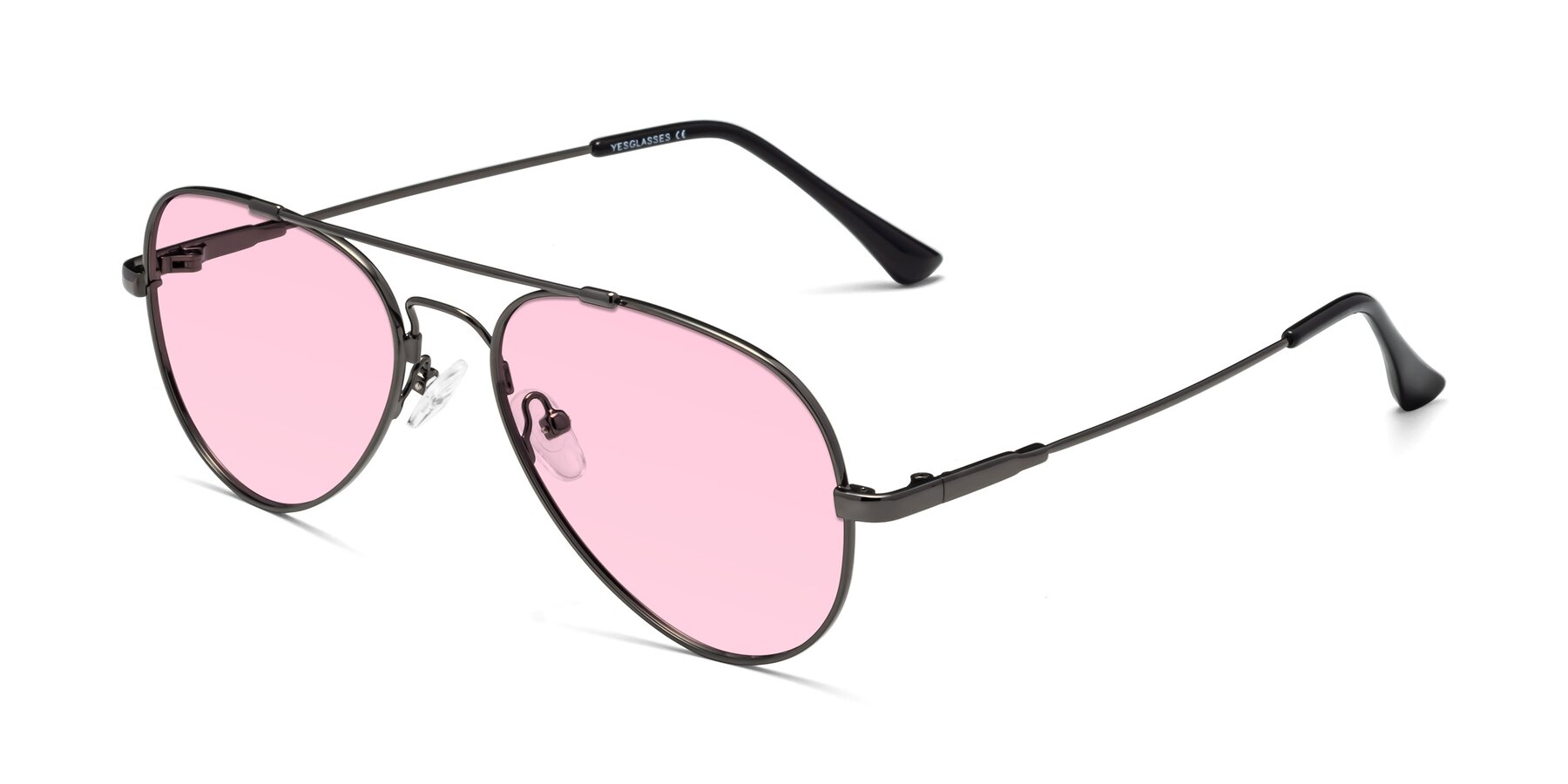 Angle of Dawn in Gunmetal with Light Pink Tinted Lenses