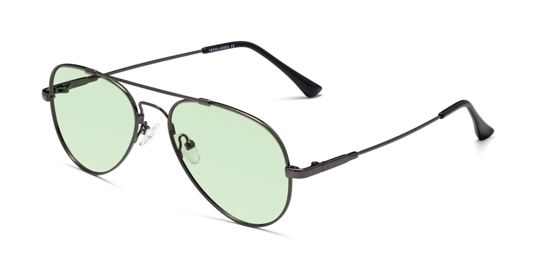 Angle of Dawn in Gunmetal with Light Green Tinted Lenses