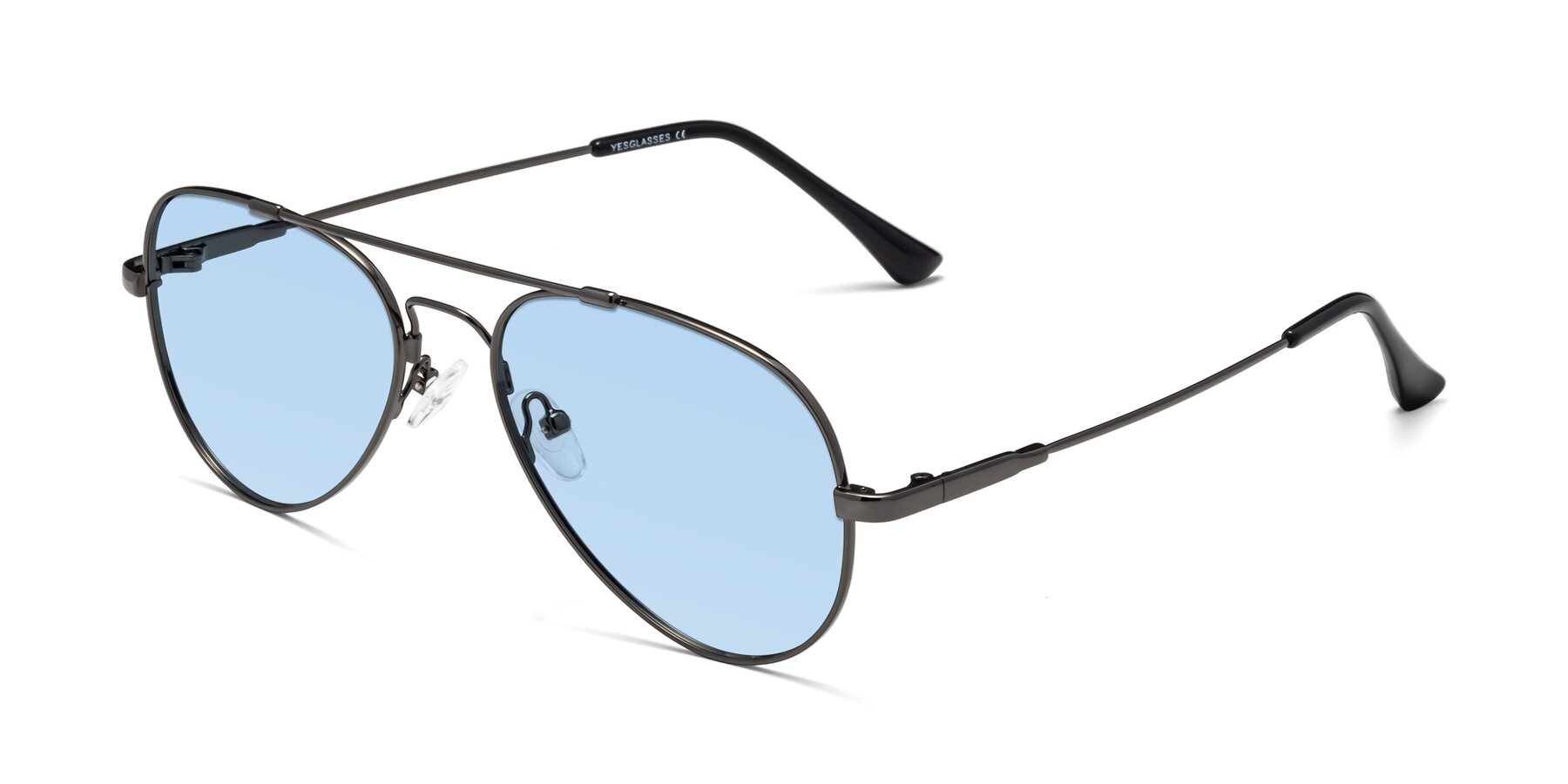 Angle of Dawn in Gunmetal with Light Blue Tinted Lenses