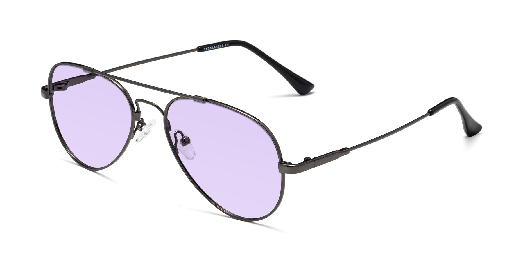 Angle of Dawn in Gunmetal with Light Purple Tinted Lenses