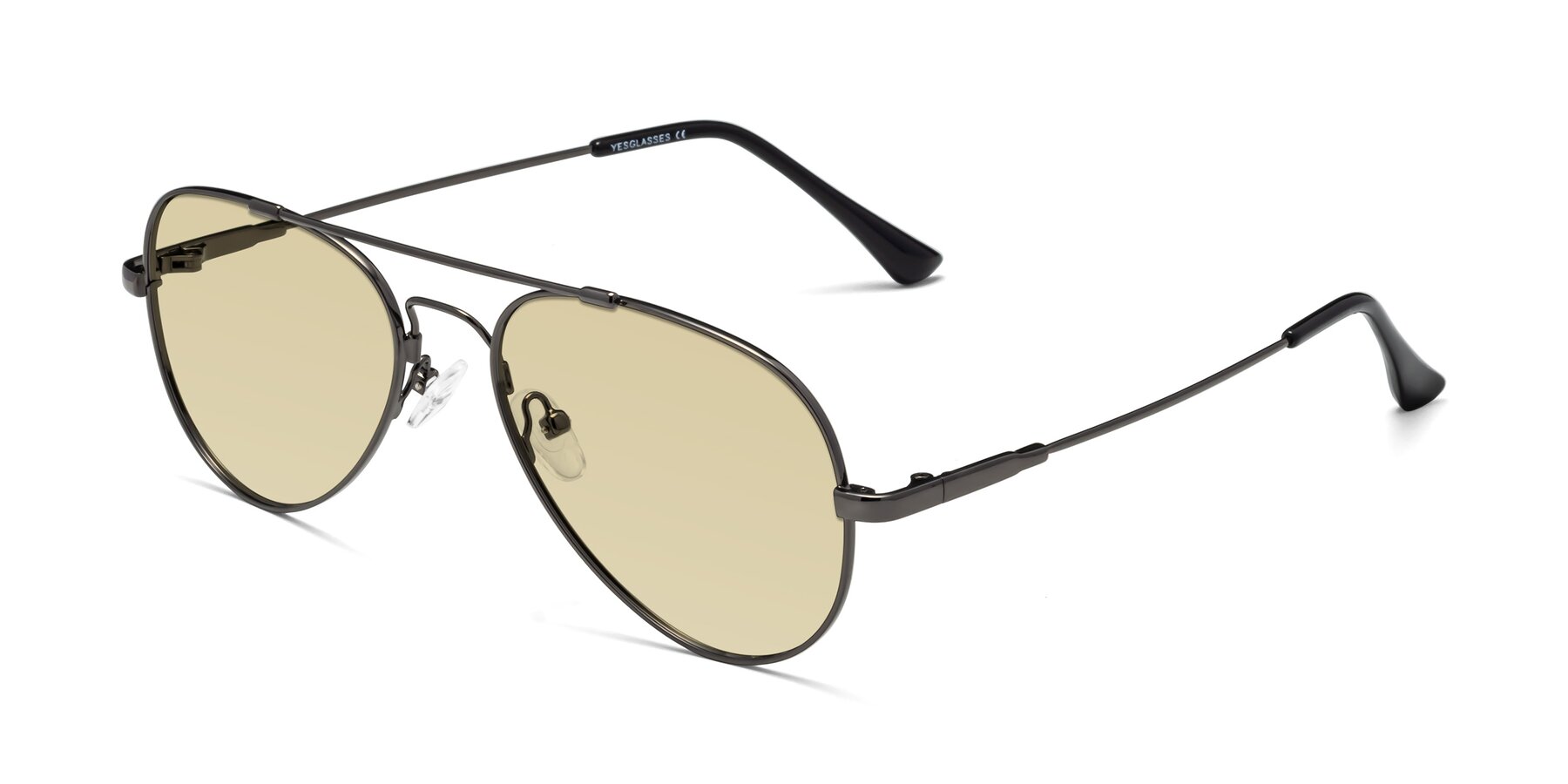 Angle of Dawn in Gunmetal with Light Champagne Tinted Lenses