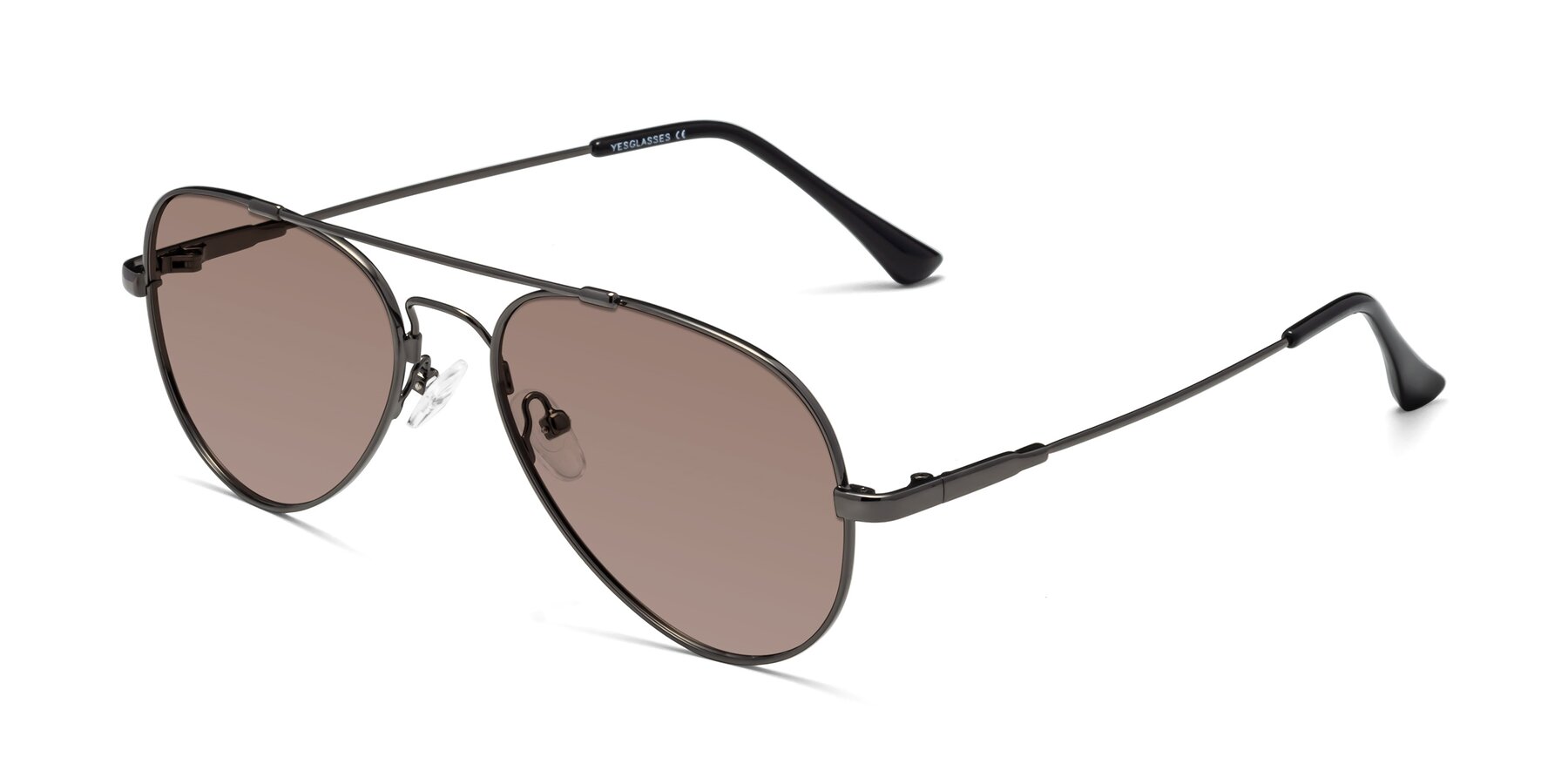 Angle of Dawn in Gunmetal with Medium Brown Tinted Lenses