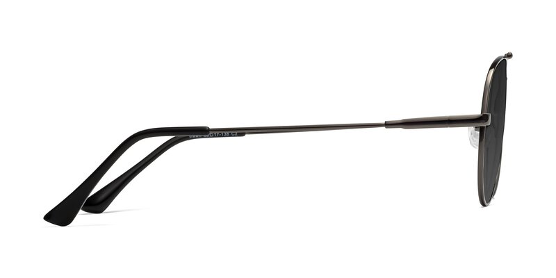 Gunmetal Lightweight Flexible Aviator Tinted Sunglasses with Gray ...
