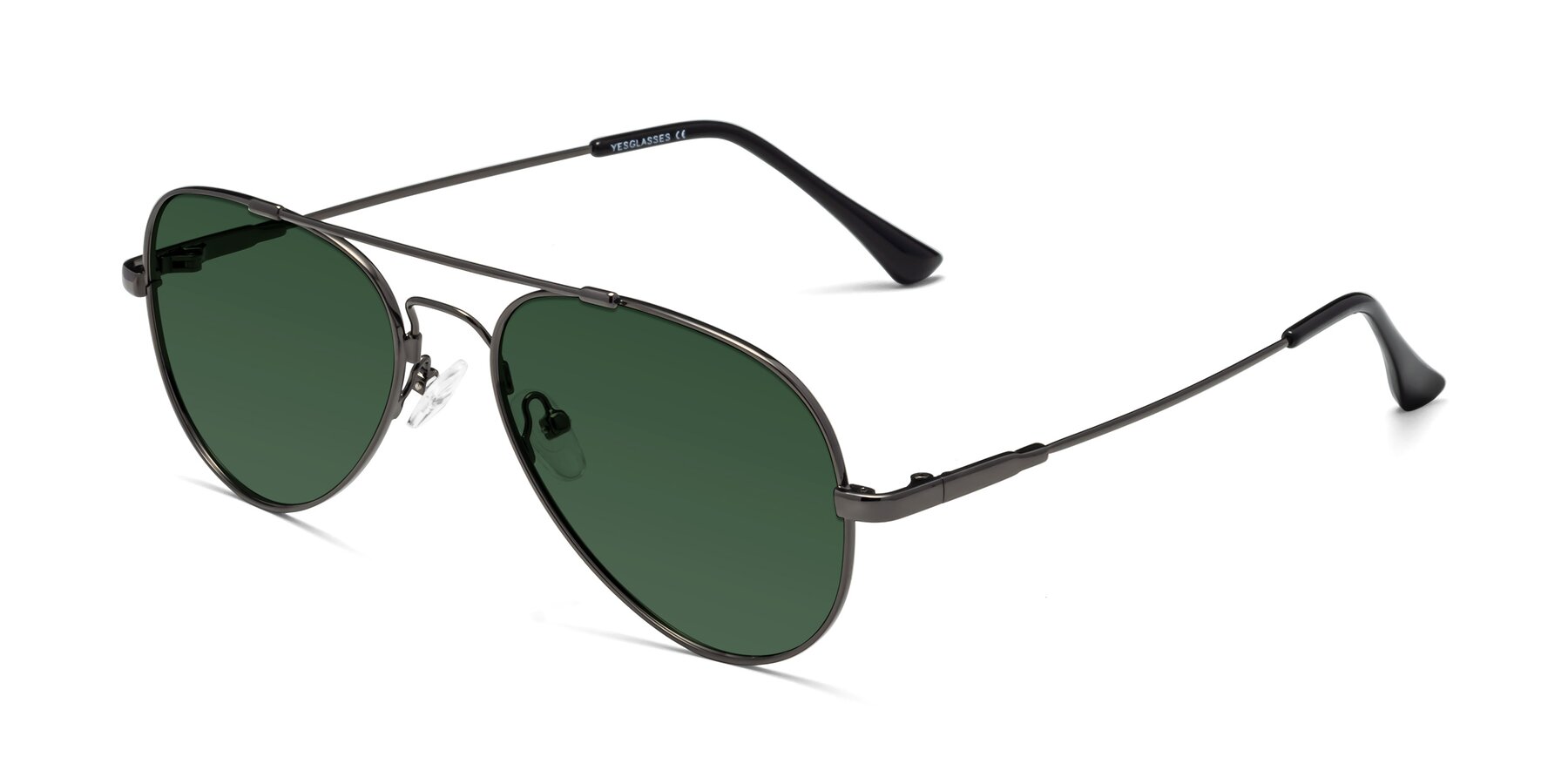 Angle of Dawn in Gunmetal with Green Tinted Lenses