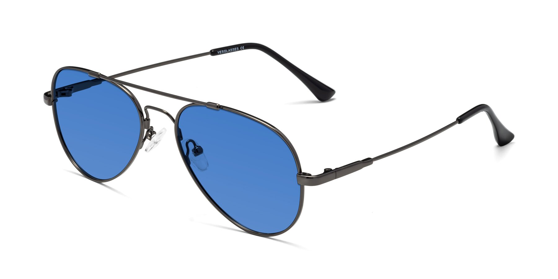 Angle of Dawn in Gunmetal with Blue Tinted Lenses