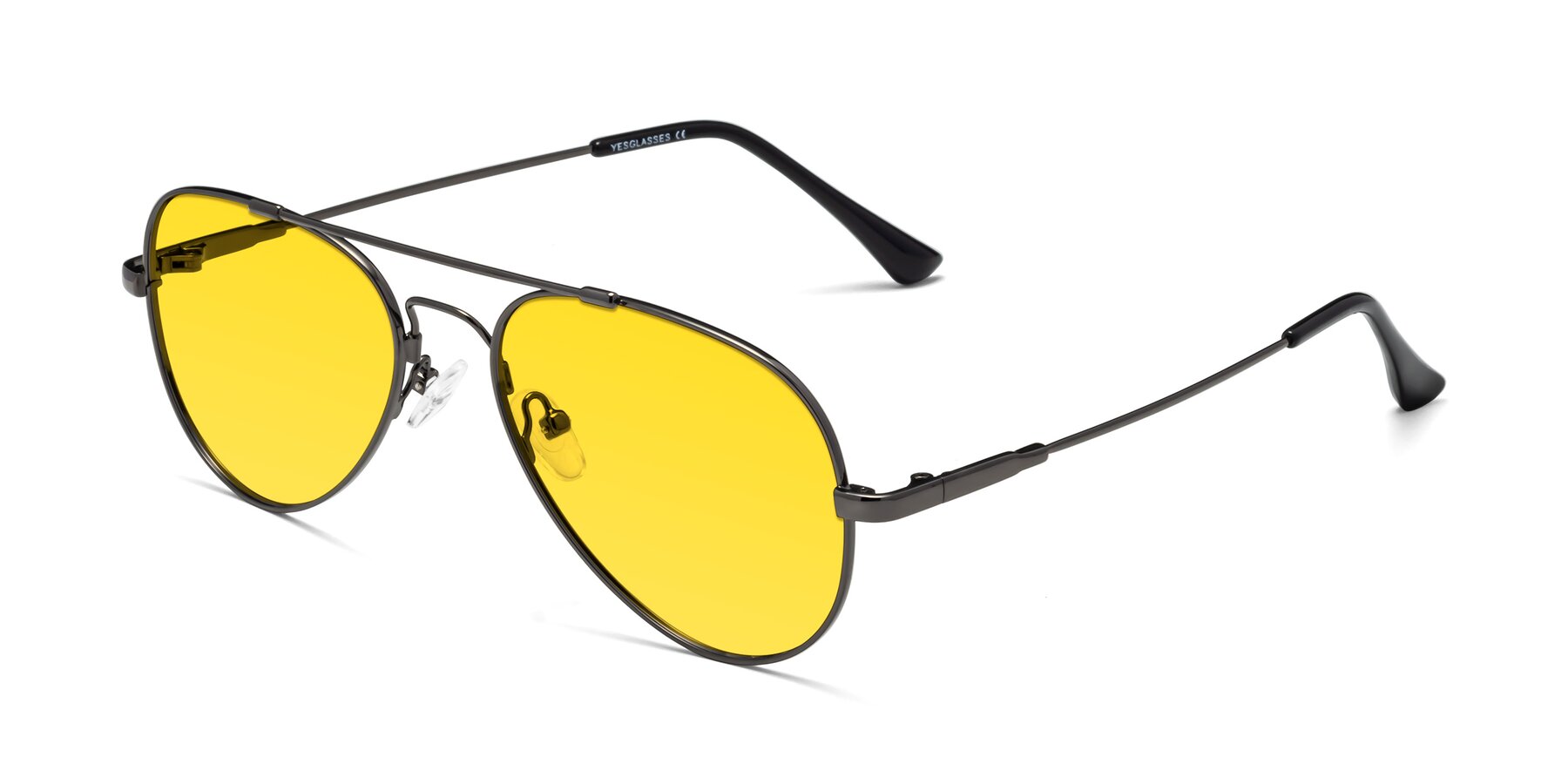 Angle of Dawn in Gunmetal with Yellow Tinted Lenses