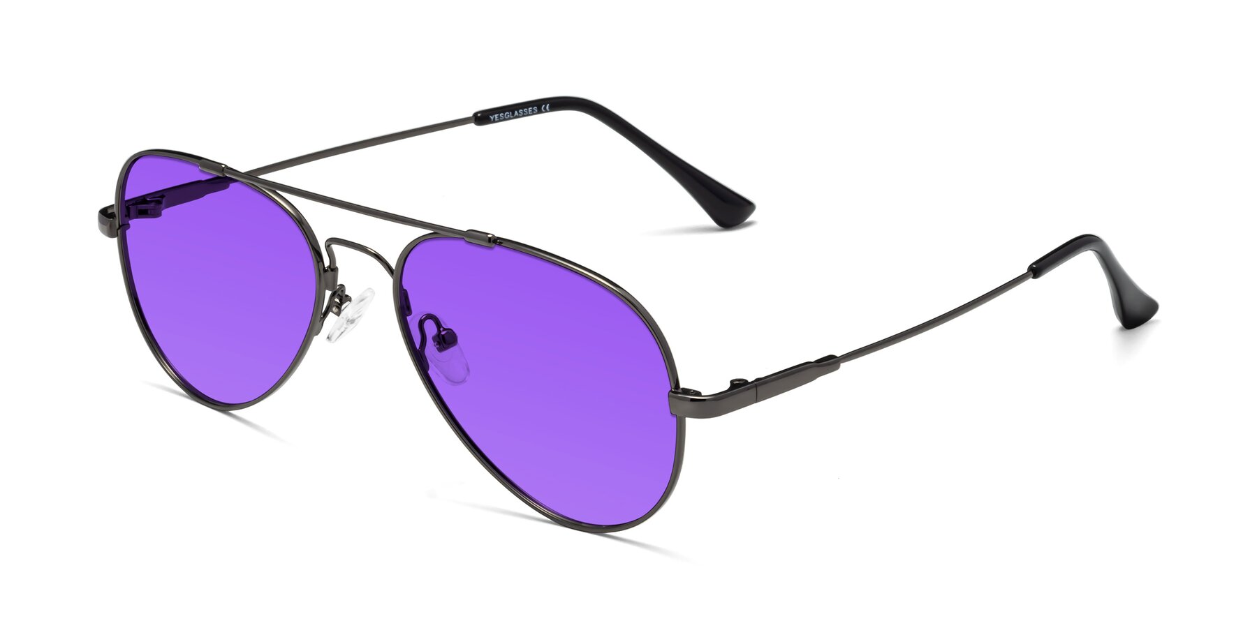 Angle of Dawn in Gunmetal with Purple Tinted Lenses