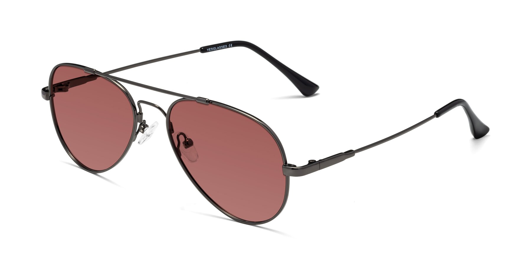 Angle of Dawn in Gunmetal with Garnet Tinted Lenses