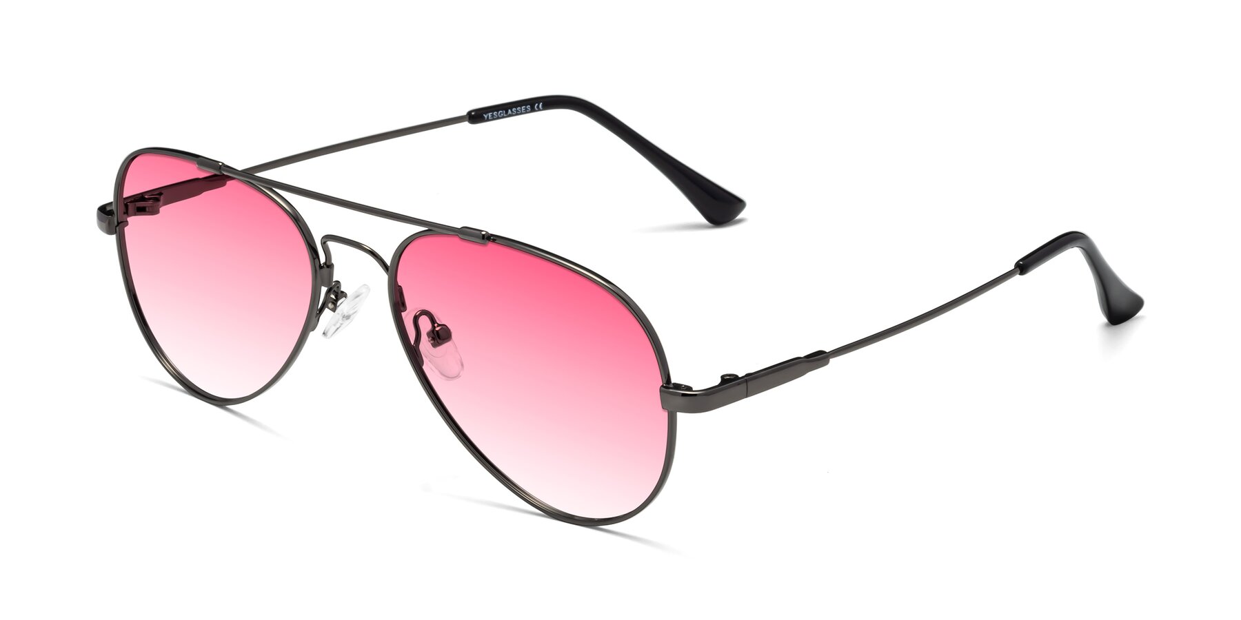 Angle of Dawn in Gunmetal with Pink Gradient Lenses