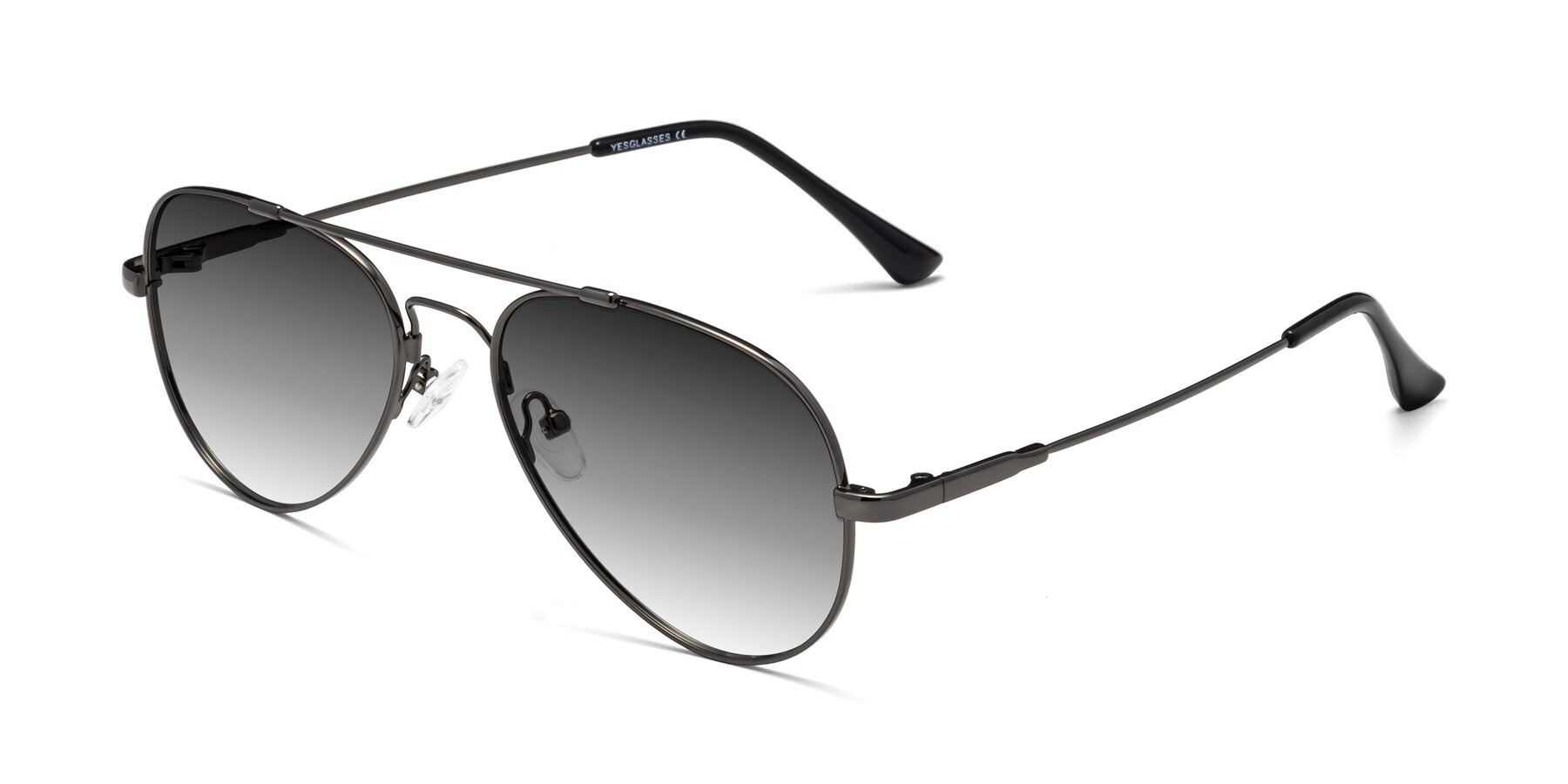 Angle of Dawn in Gunmetal with Gray Gradient Lenses