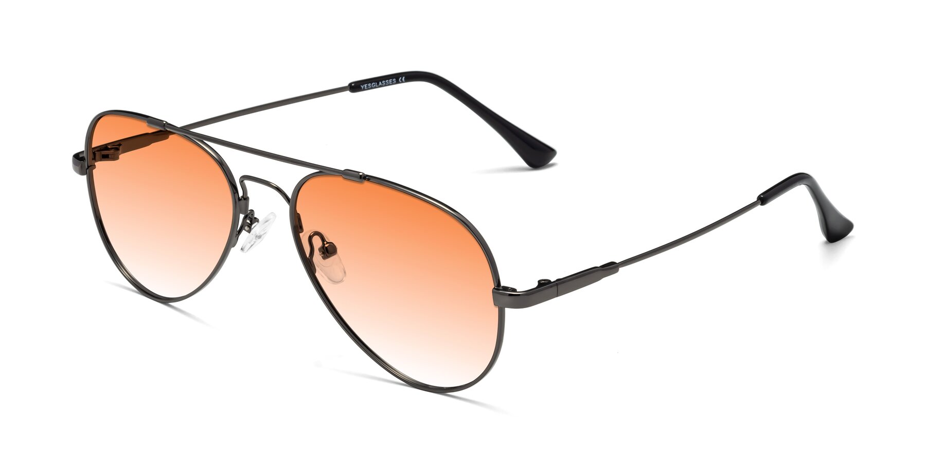 Angle of Dawn in Gunmetal with Orange Gradient Lenses