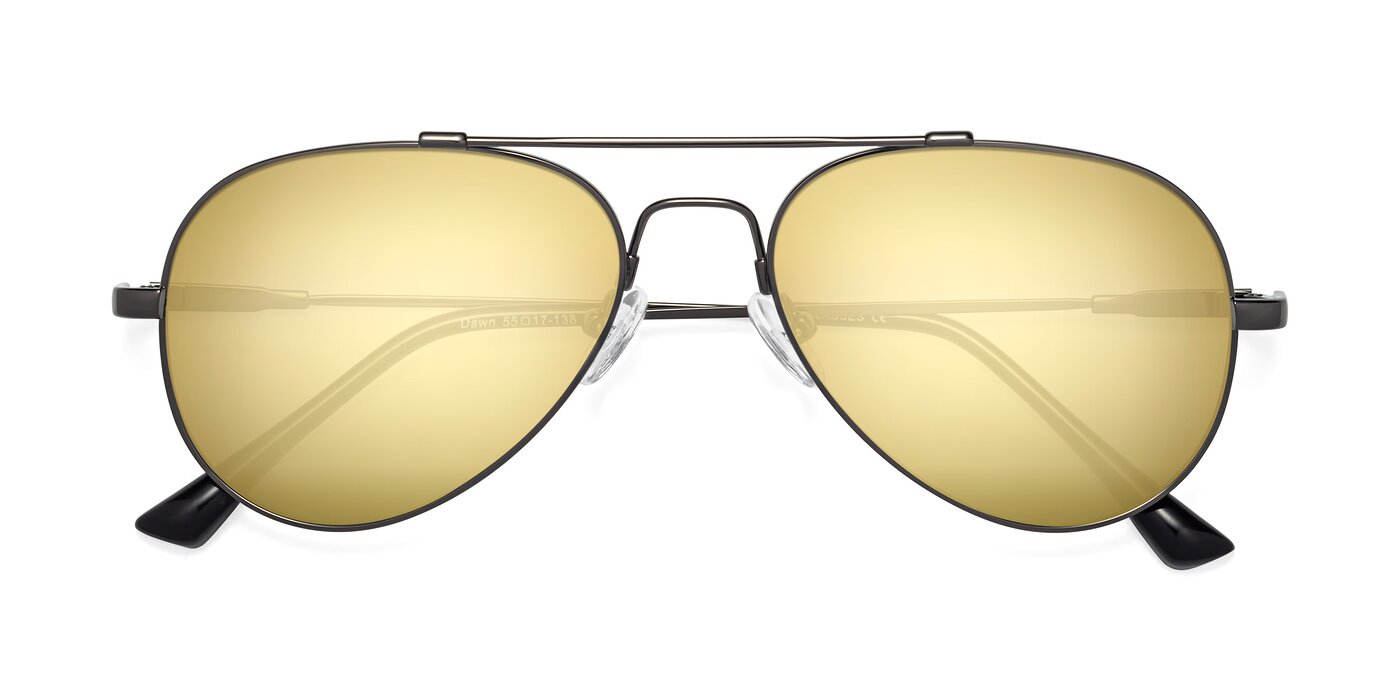 Dawn - Gunmetal Flash Mirrored Sunglasses