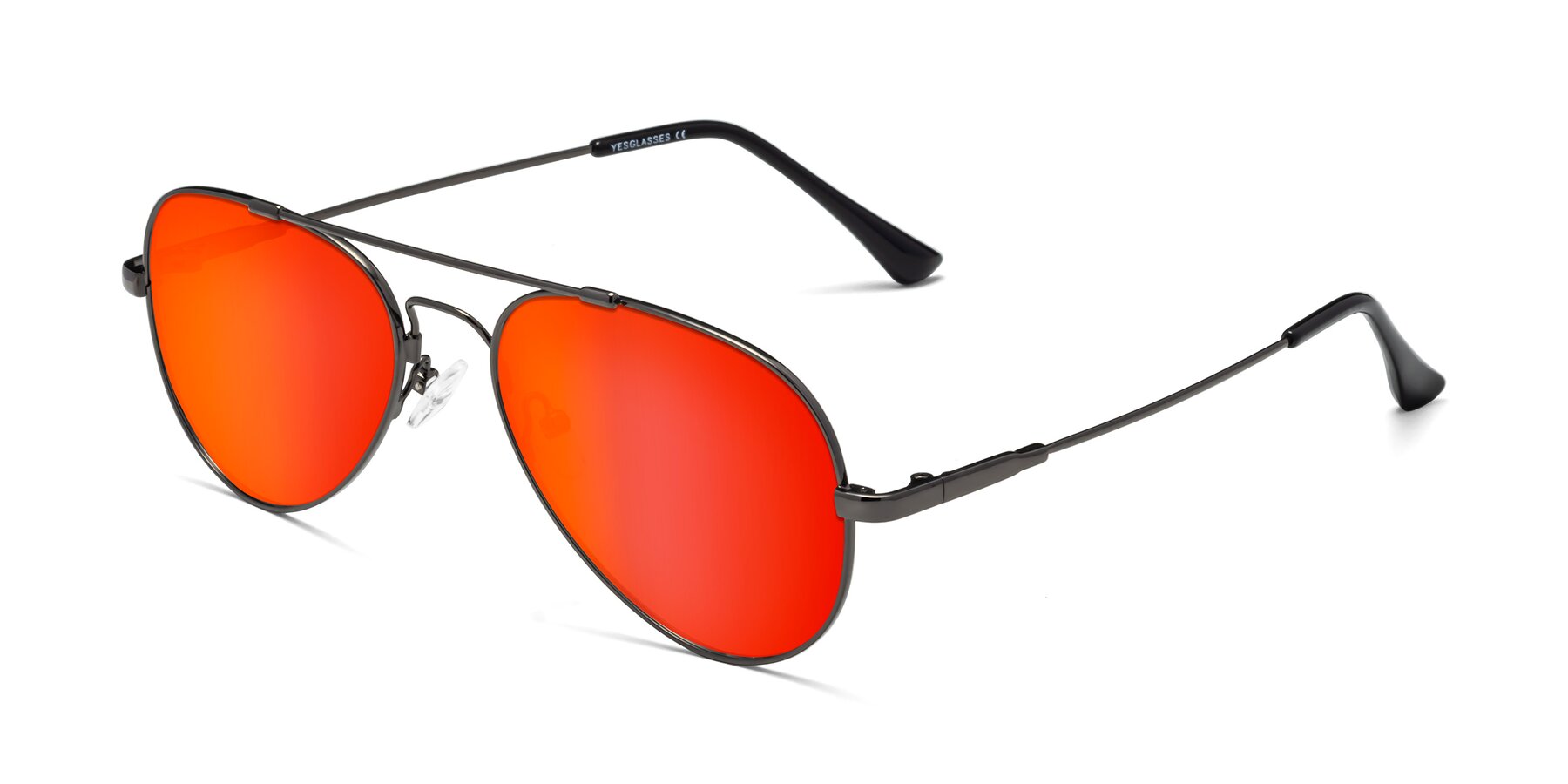 Angle of Dawn in Gunmetal with Red Gold Mirrored Lenses