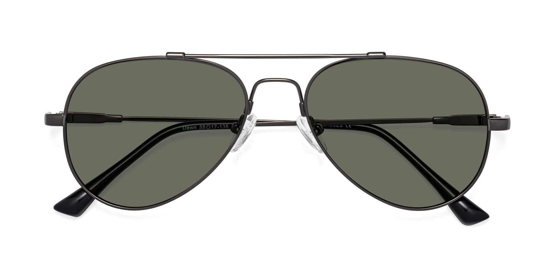 Folded Front of Dawn in Gunmetal with Gray Polarized Lenses