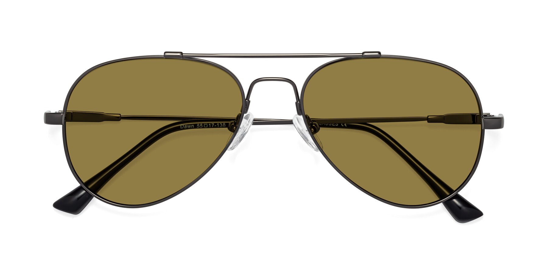 Folded Front of Dawn in Gunmetal with Brown Polarized Lenses