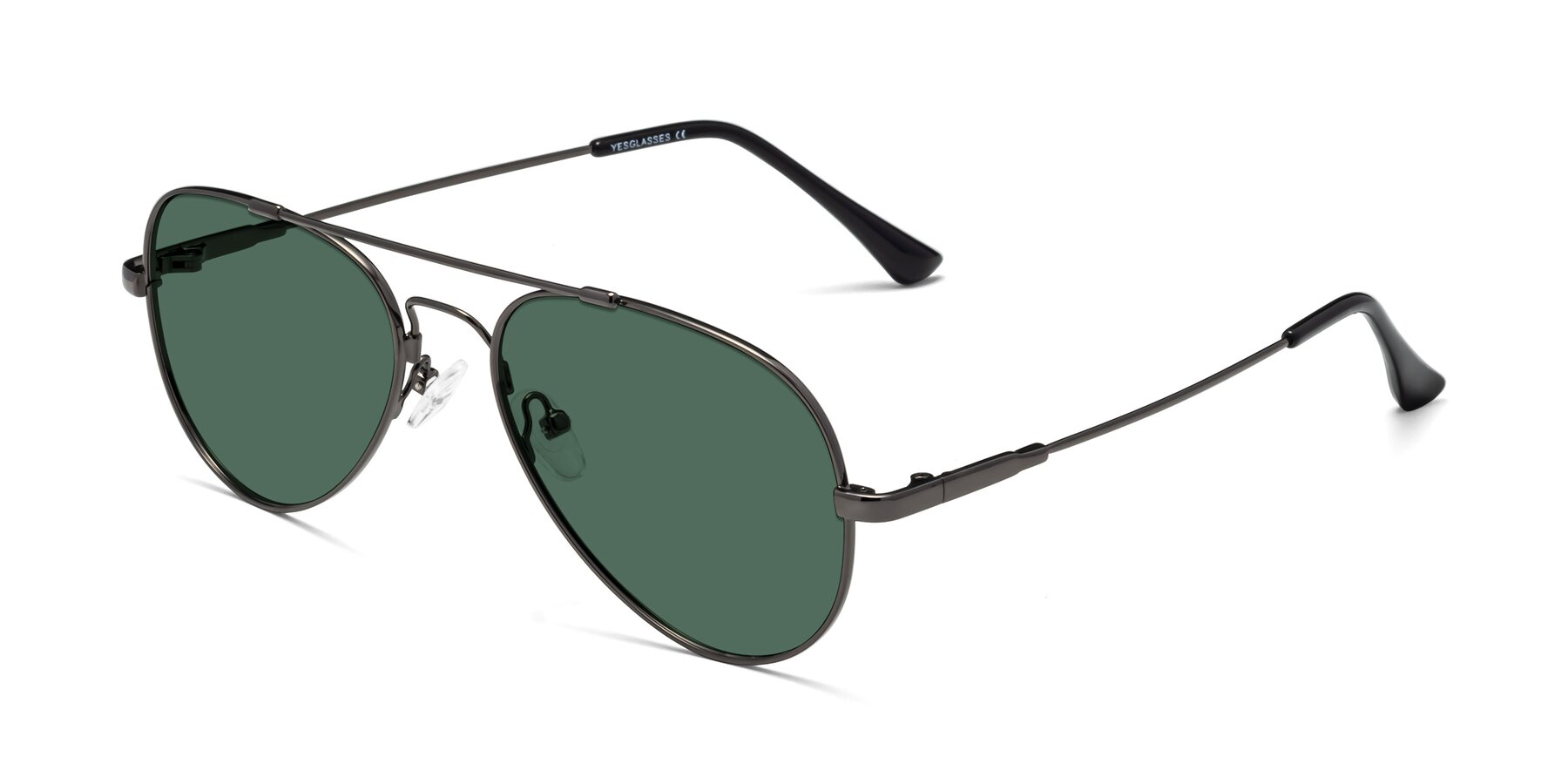 Angle of Dawn in Gunmetal with Green Polarized Lenses