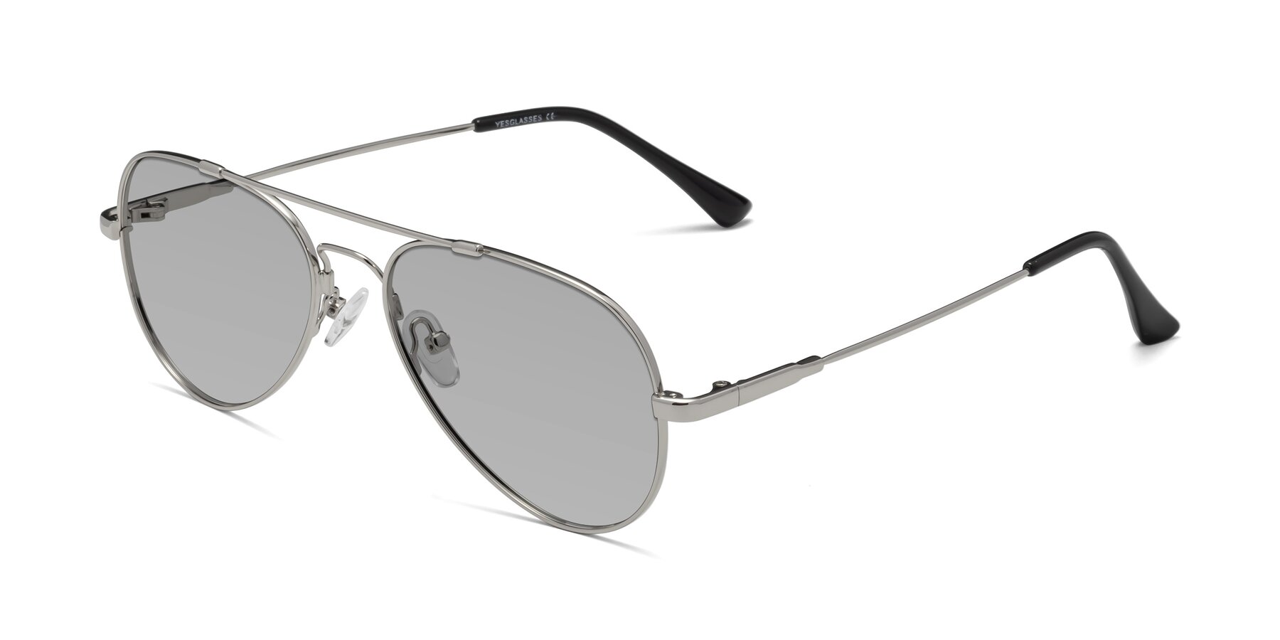 Angle of Dawn in Silver with Light Gray Tinted Lenses