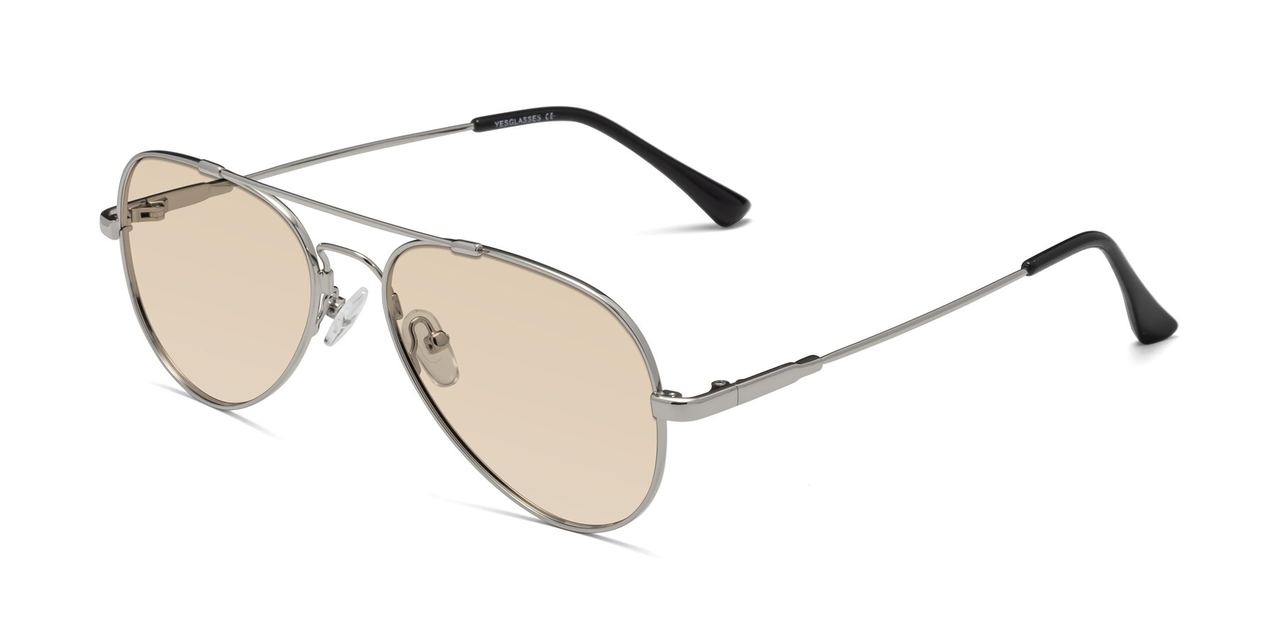 Angle of Dawn in Silver with Light Brown Tinted Lenses