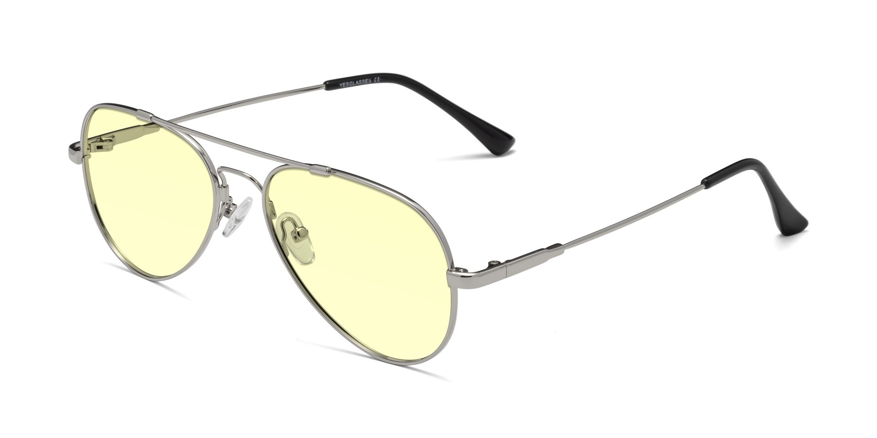 Angle of Dawn in Silver with Light Yellow Tinted Lenses