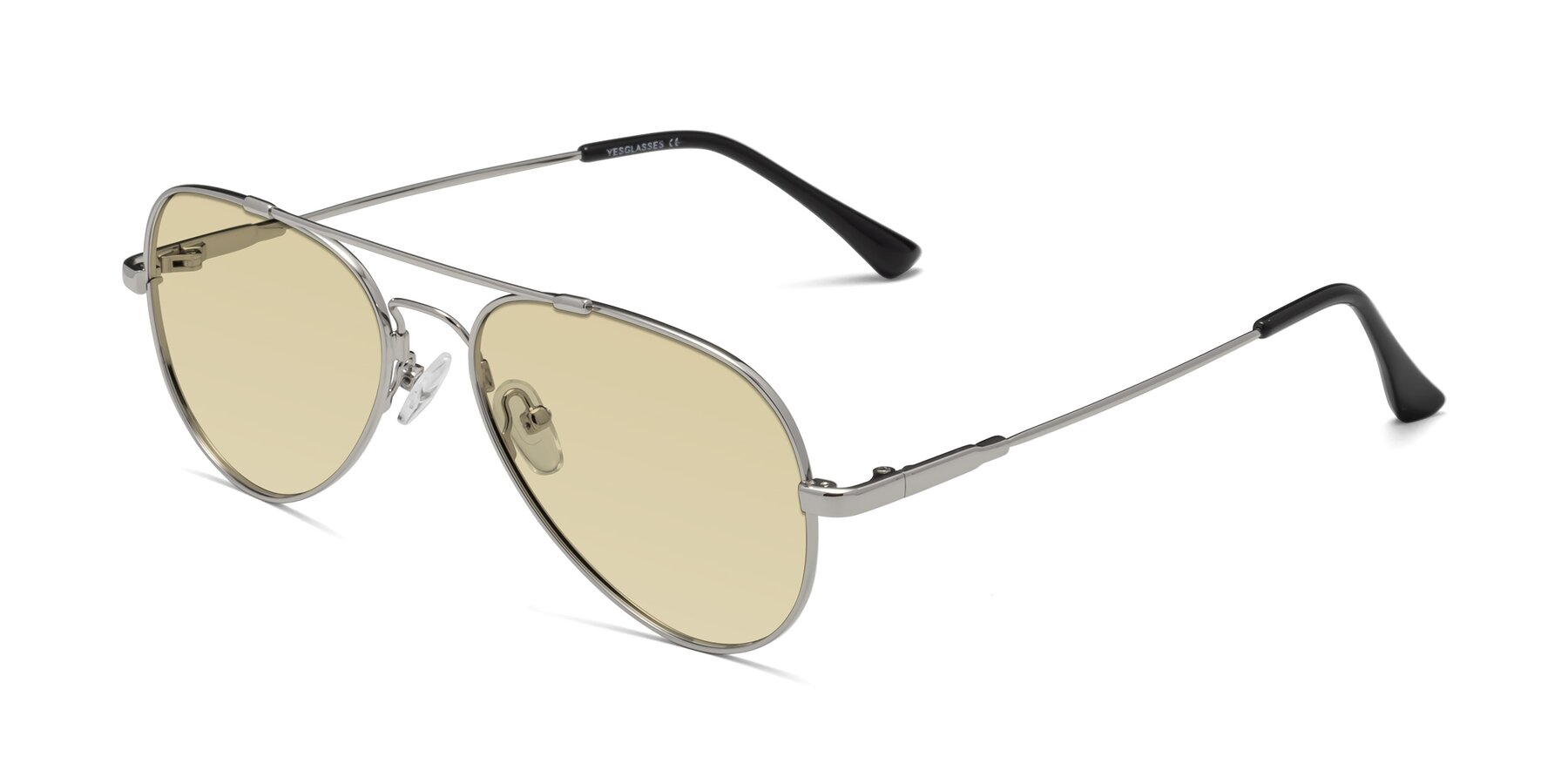 Angle of Dawn in Silver with Light Champagne Tinted Lenses