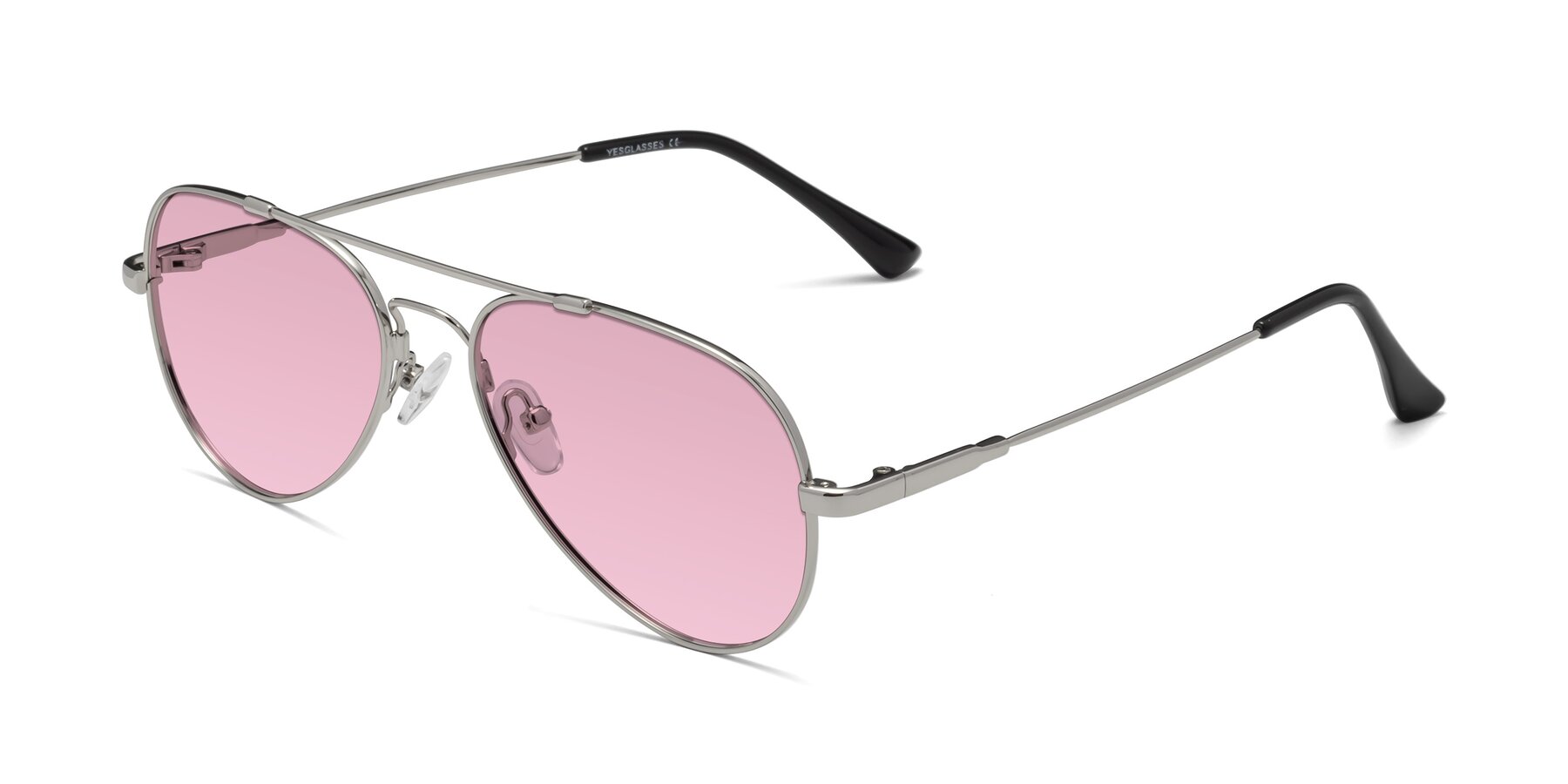 Angle of Dawn in Silver with Light Wine Tinted Lenses