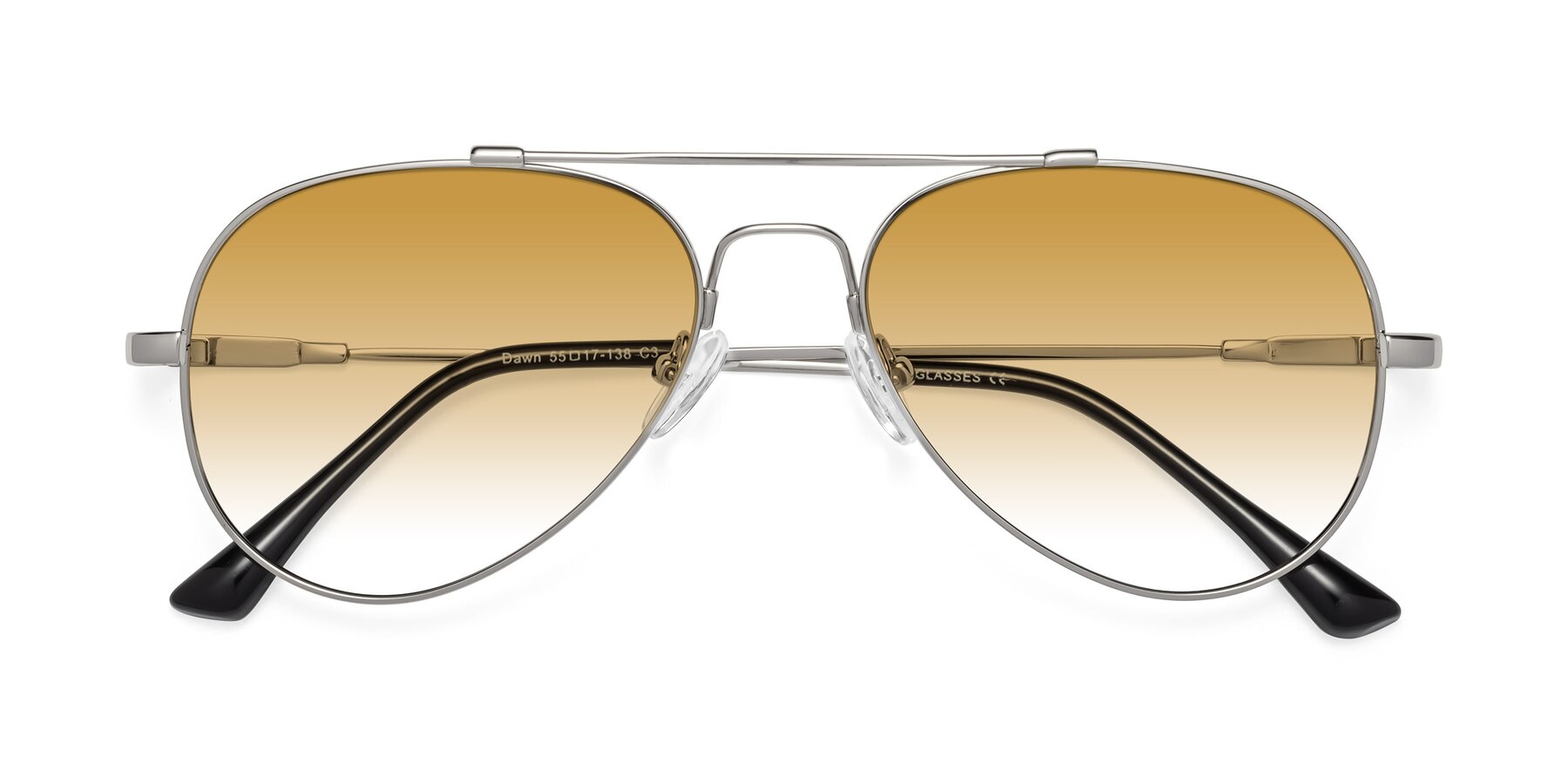 Folded Front of Dawn in Silver with Champagne Gradient Lenses