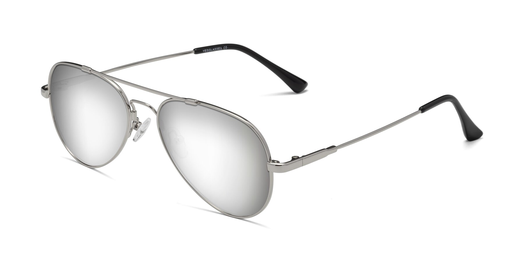 Angle of Dawn in Silver with Silver Mirrored Lenses