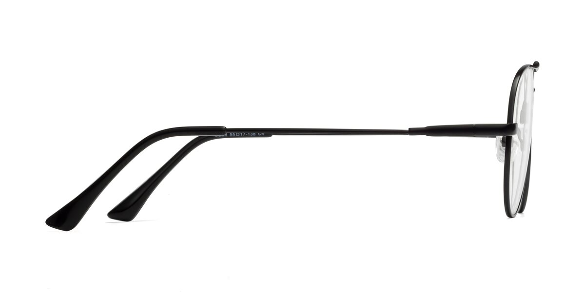 Black Flexible Titanium Aviator Eyeglasses - Dawn