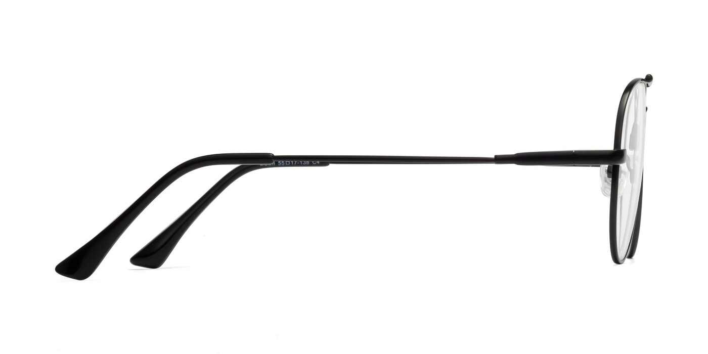 Black Lightweight Flexible Aviator Eyeglasses - Dawn