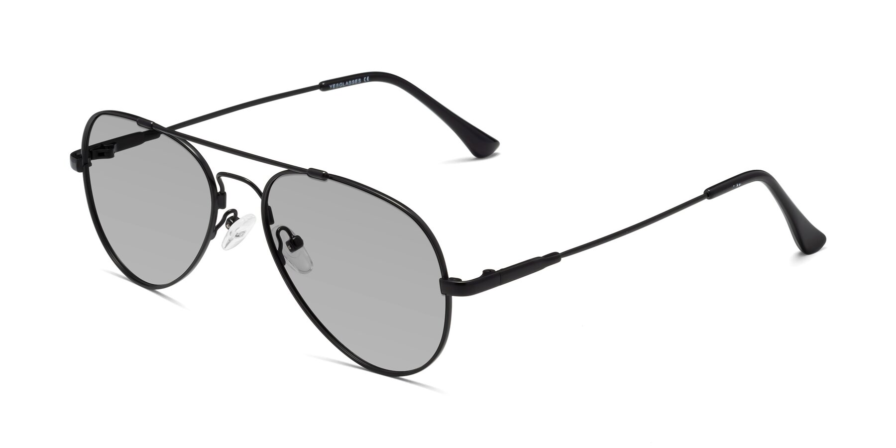 Angle of Dawn in Black with Light Gray Tinted Lenses