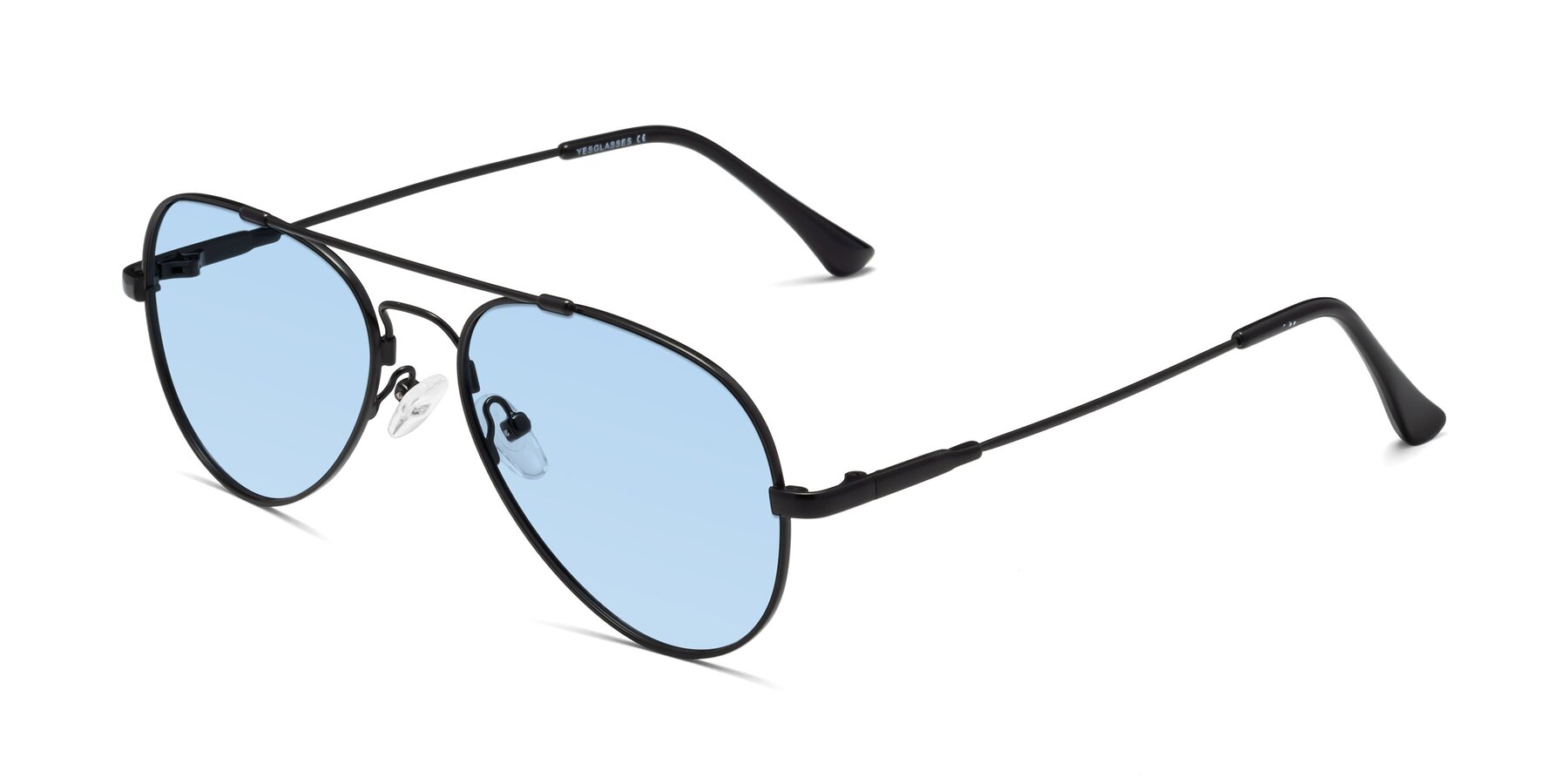 Angle of Dawn in Black with Light Blue Tinted Lenses