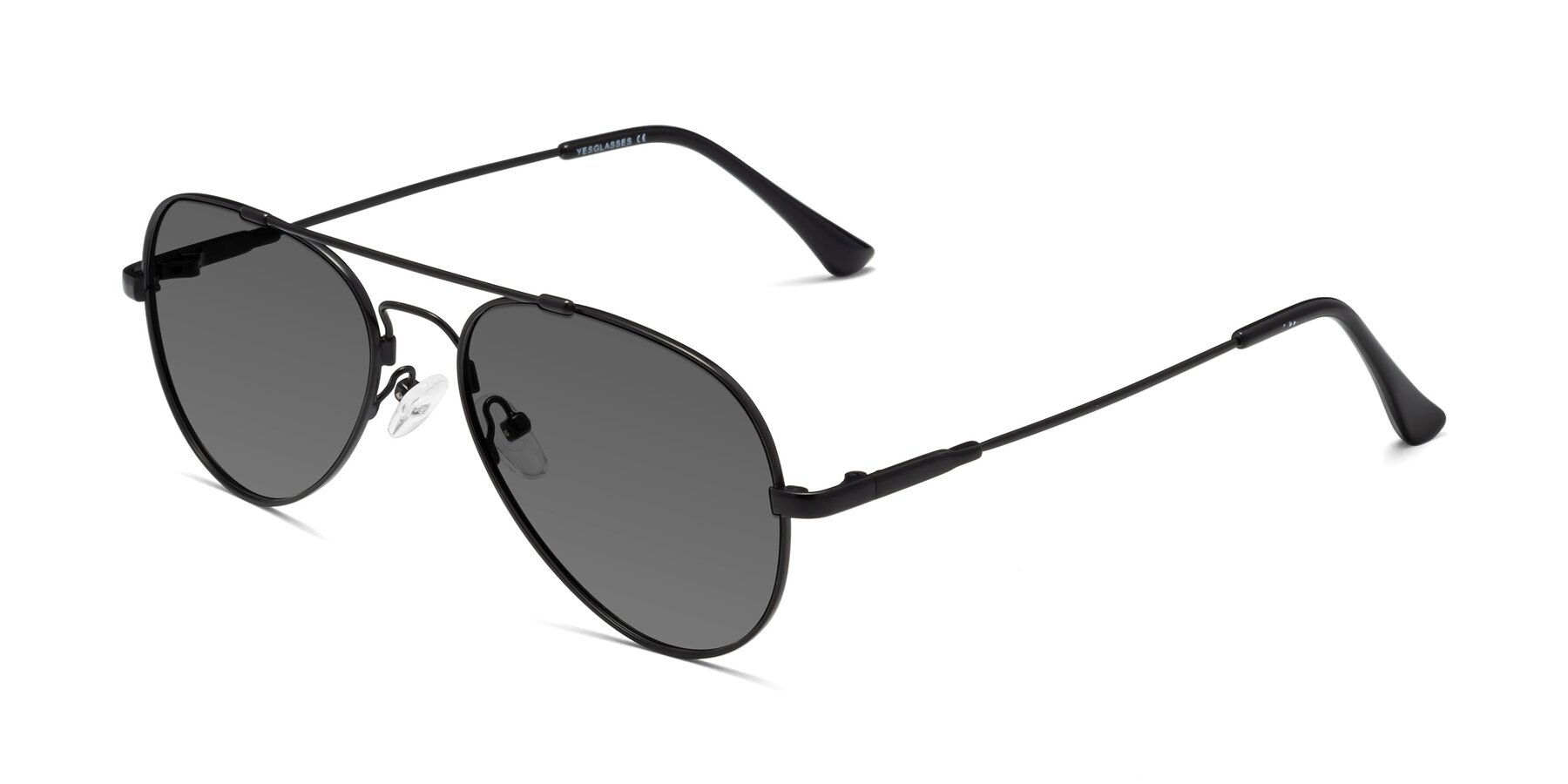 Angle of Dawn in Black with Medium Gray Tinted Lenses