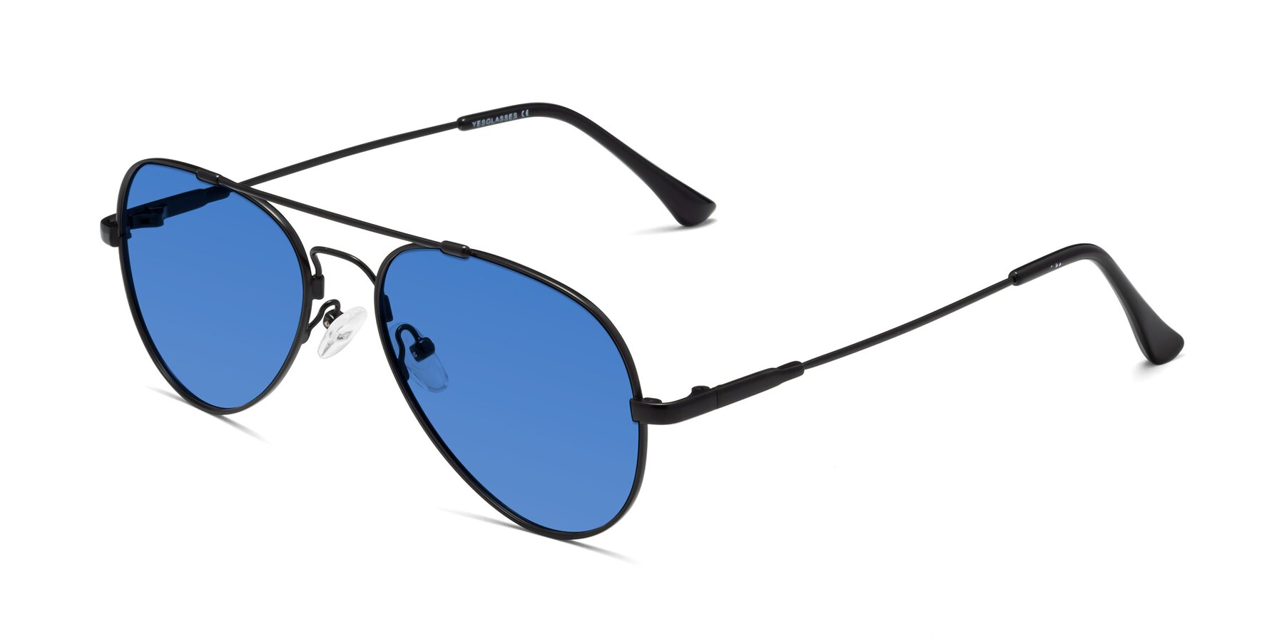 Angle of Dawn in Black with Blue Tinted Lenses