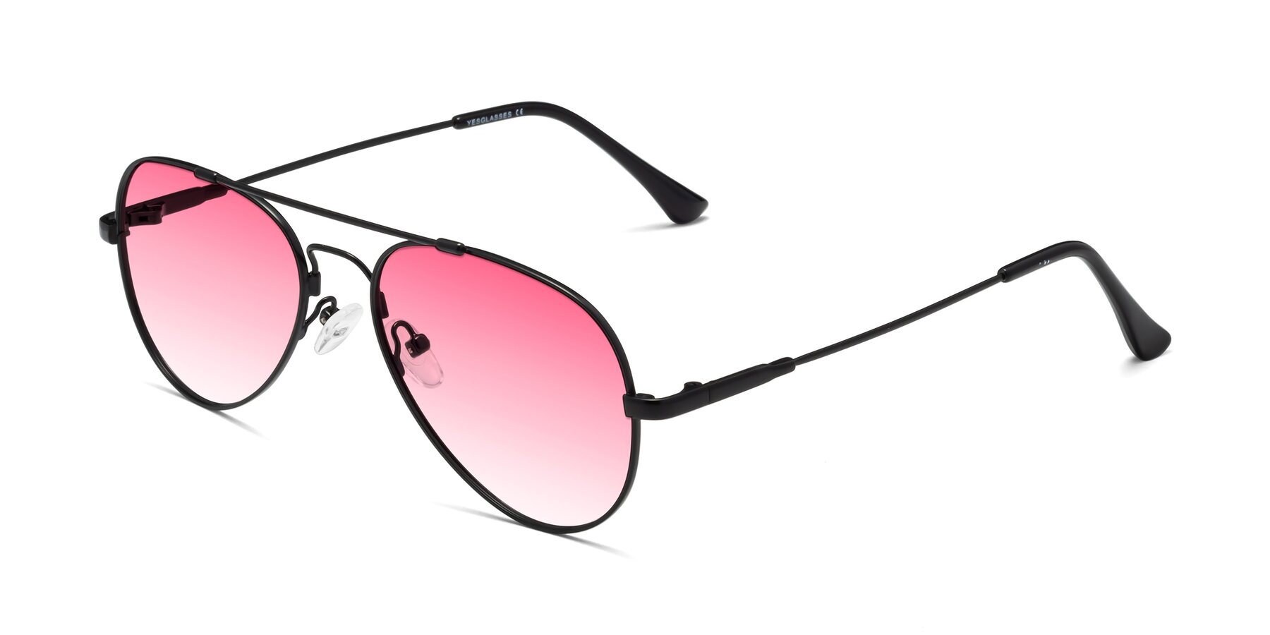 Angle of Dawn in Black with Pink Gradient Lenses