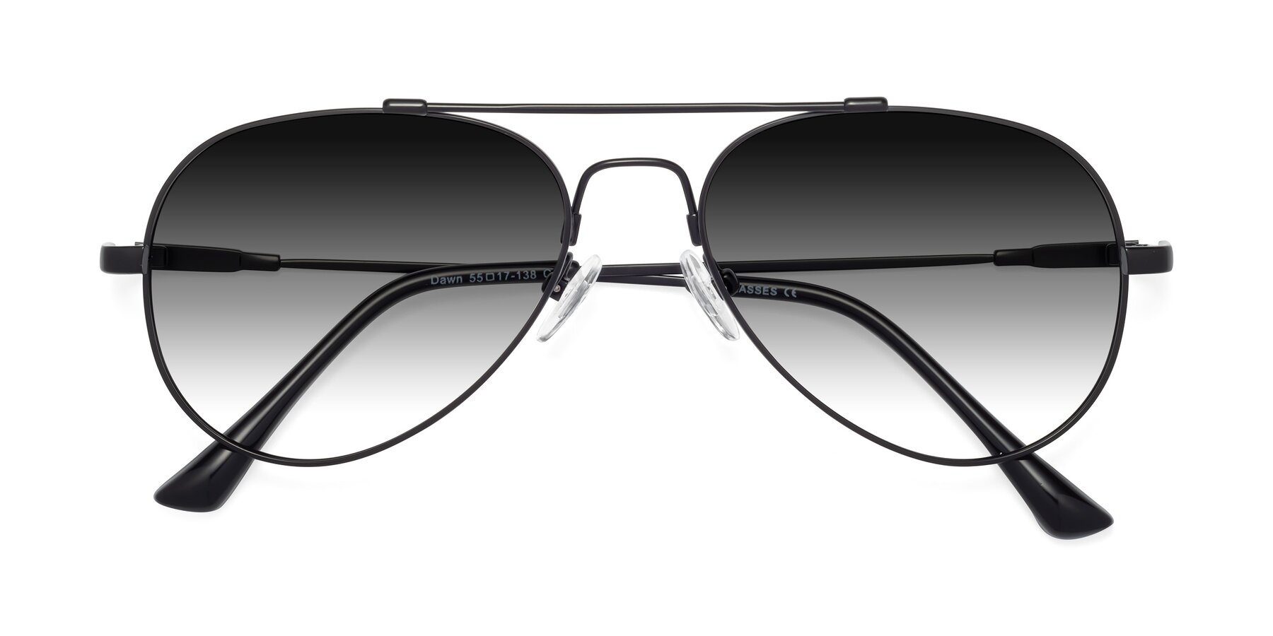 Folded Front of Dawn in Black with Gray Gradient Lenses