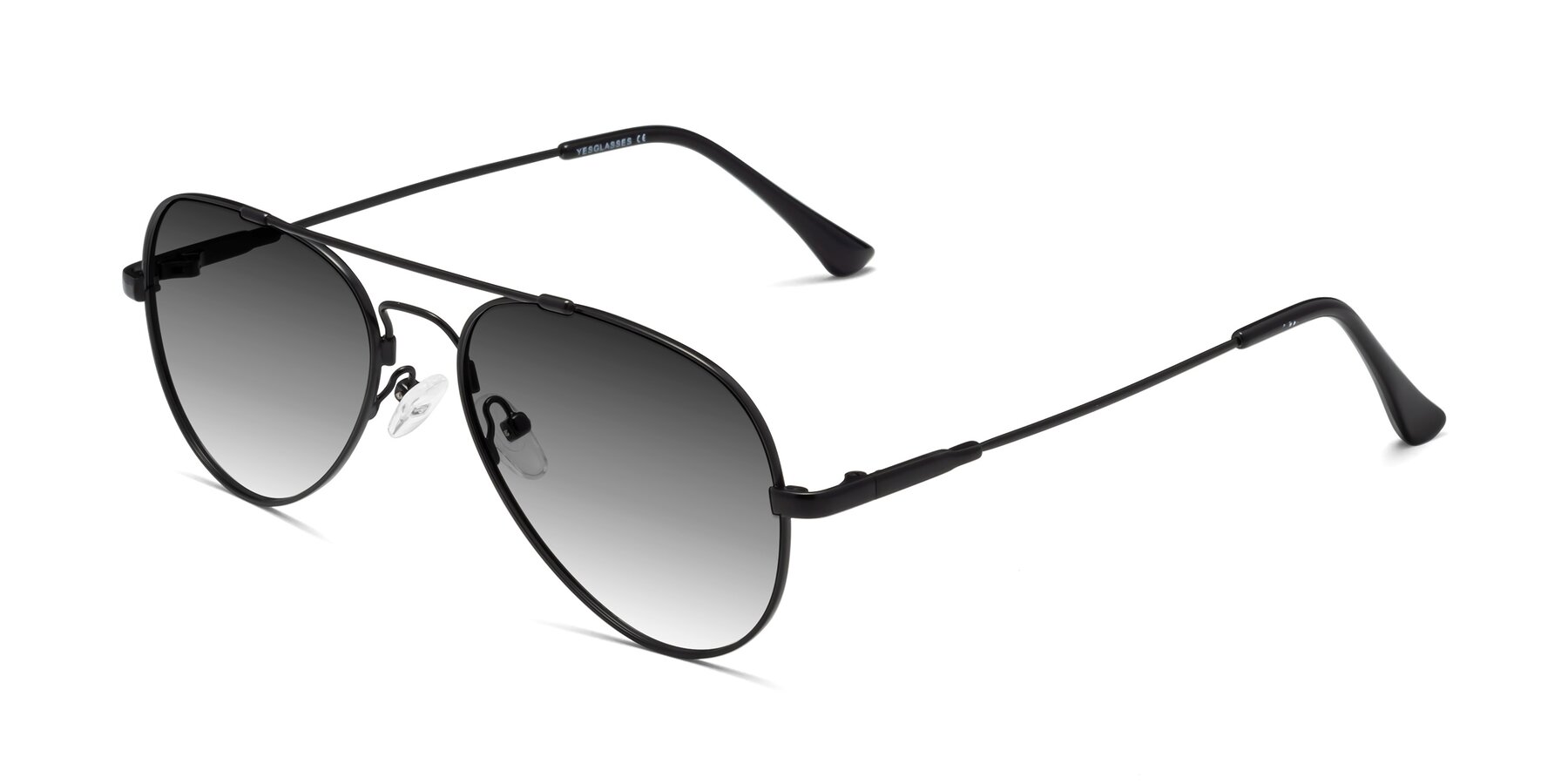 Angle of Dawn in Black with Gray Gradient Lenses