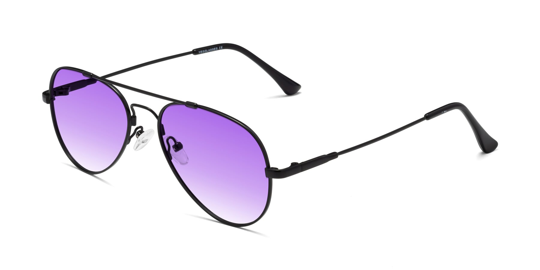 Angle of Dawn in Black with Purple Gradient Lenses