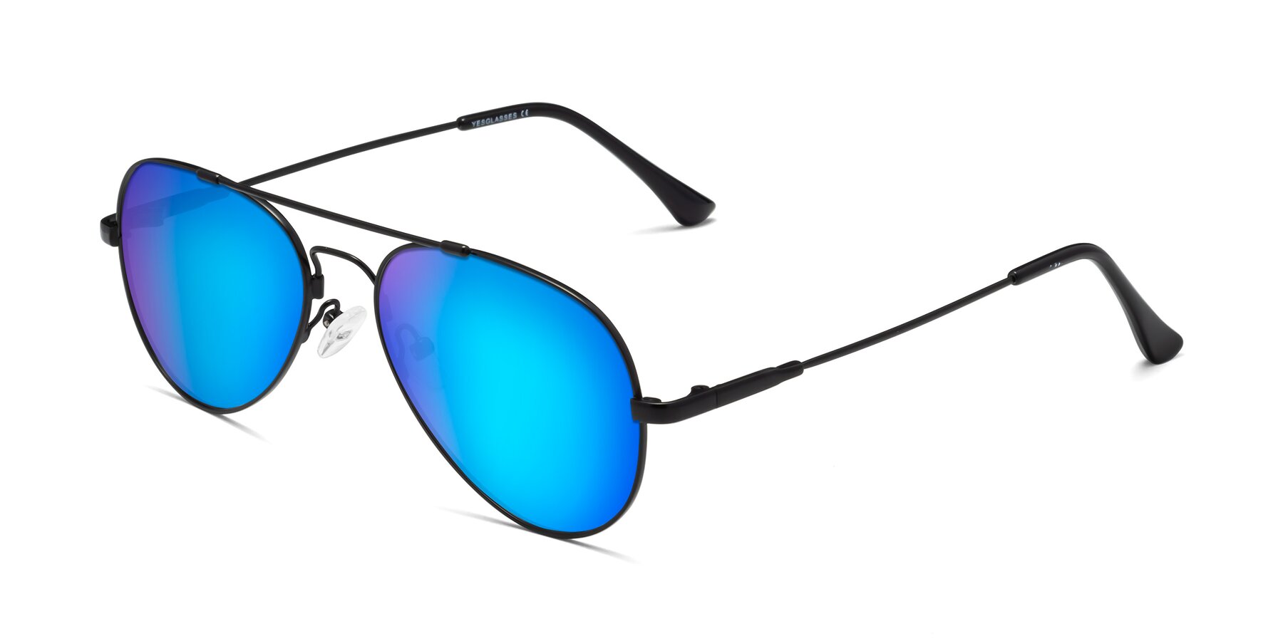 Angle of Dawn in Black with Blue Mirrored Lenses