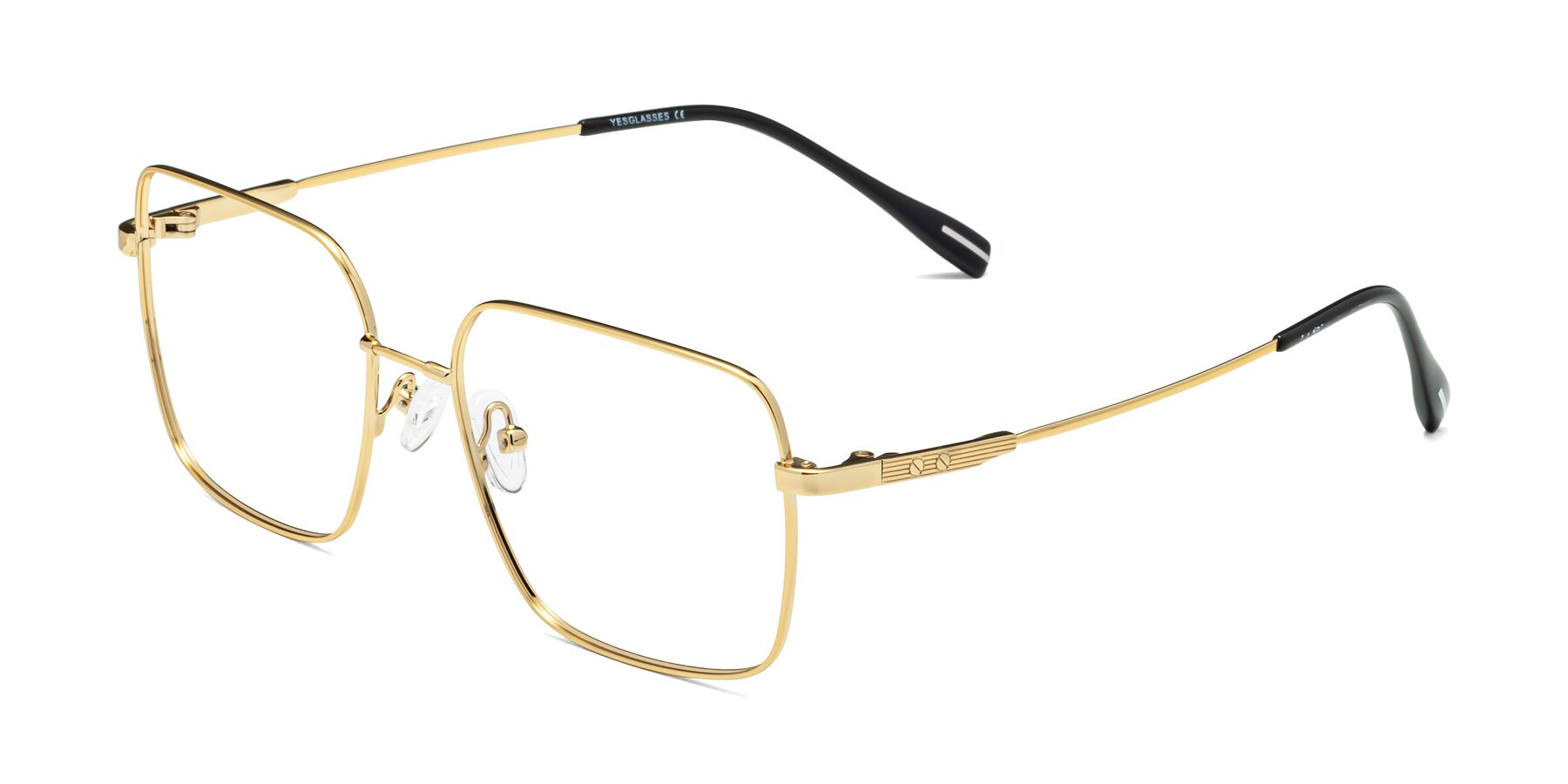 Angle of Ganus in Gold with Clear Eyeglass Lenses