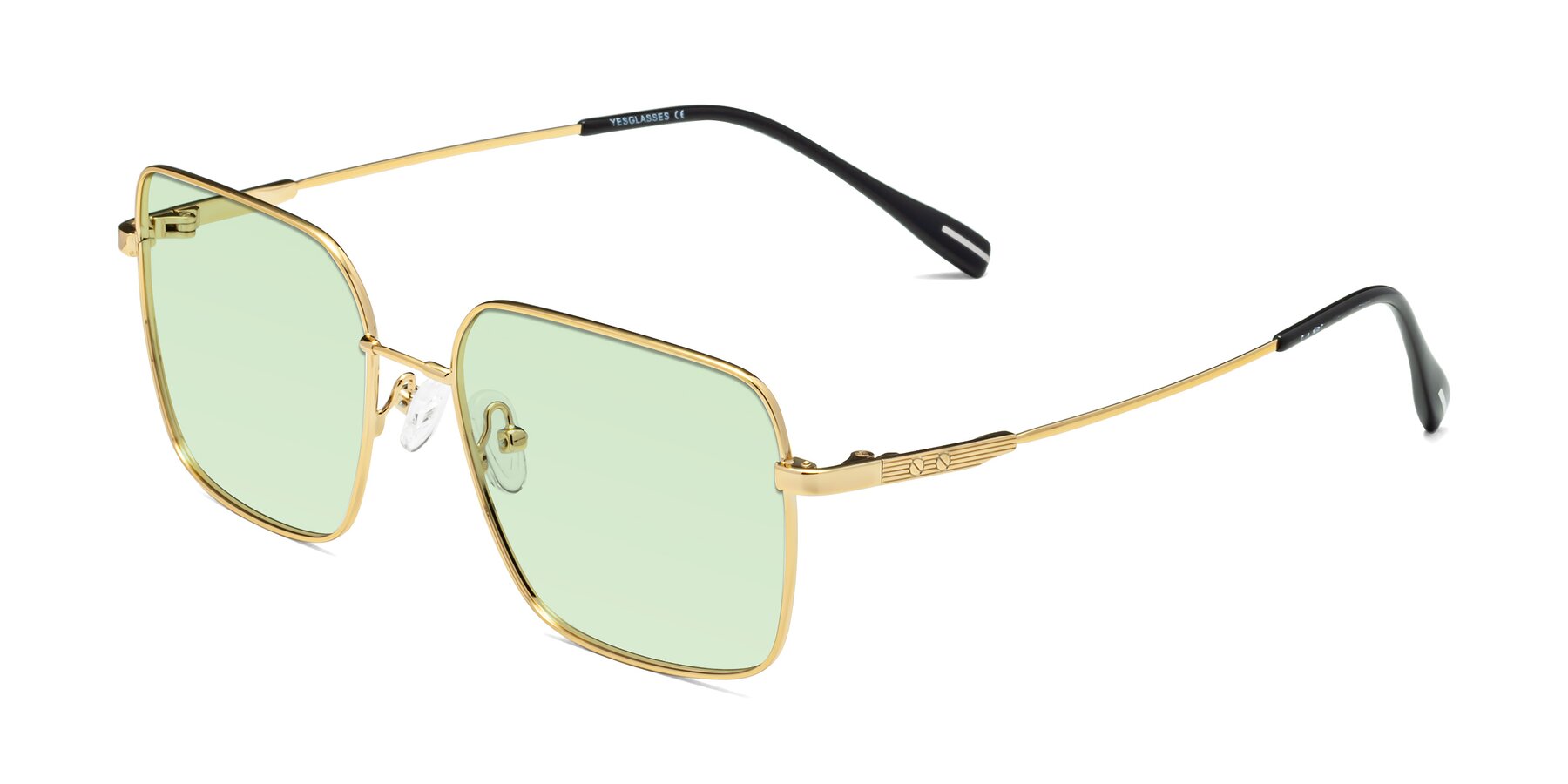 Angle of Ganus in Gold with Light Green Tinted Lenses