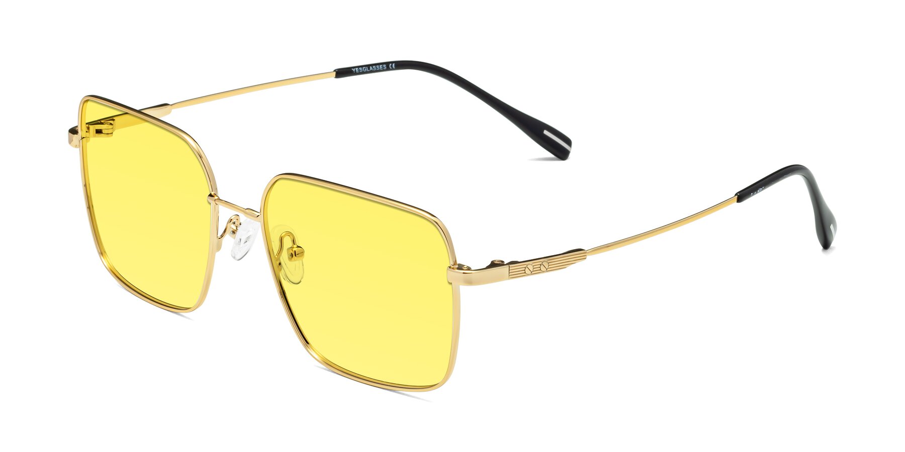 Angle of Ganus in Gold with Medium Yellow Tinted Lenses