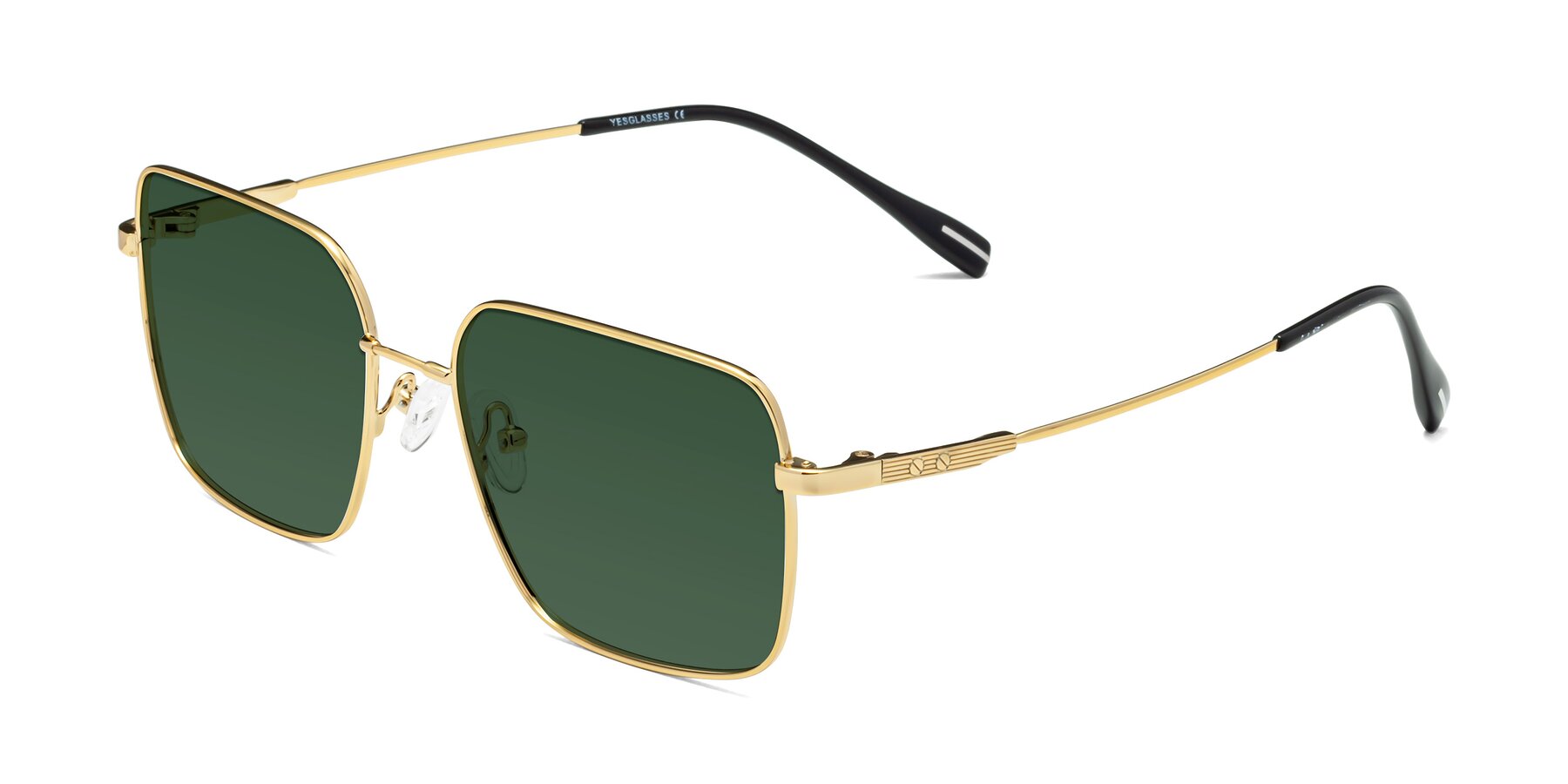 Angle of Ganus in Gold with Green Tinted Lenses