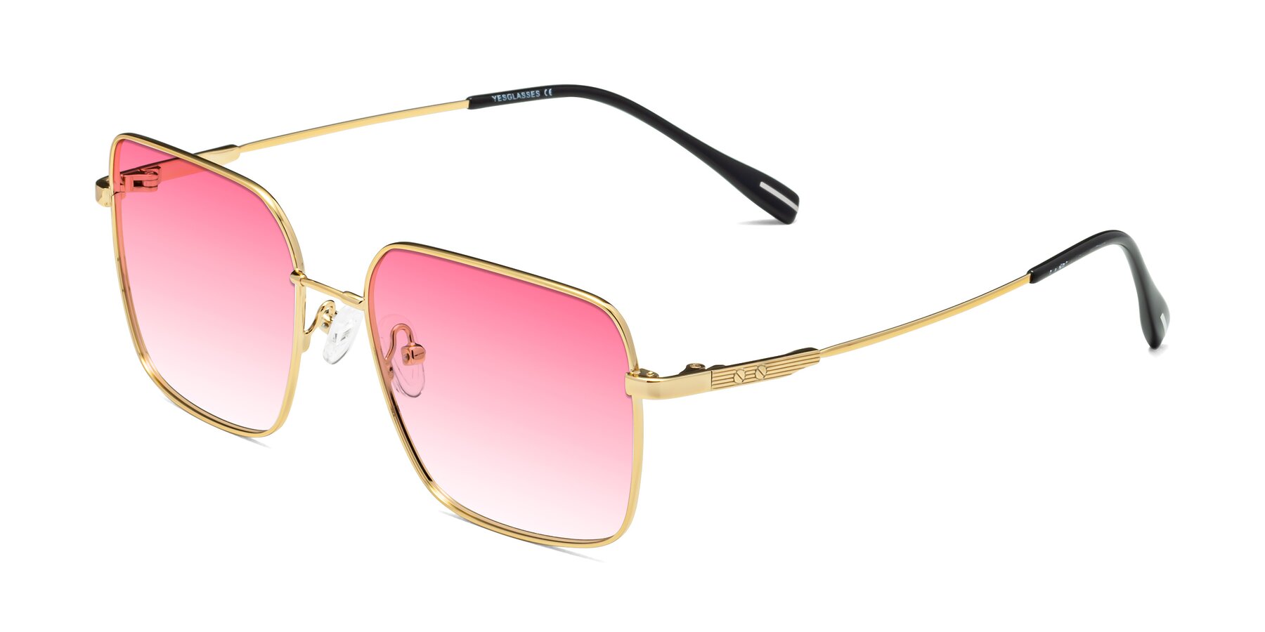 Angle of Ganus in Gold with Pink Gradient Lenses